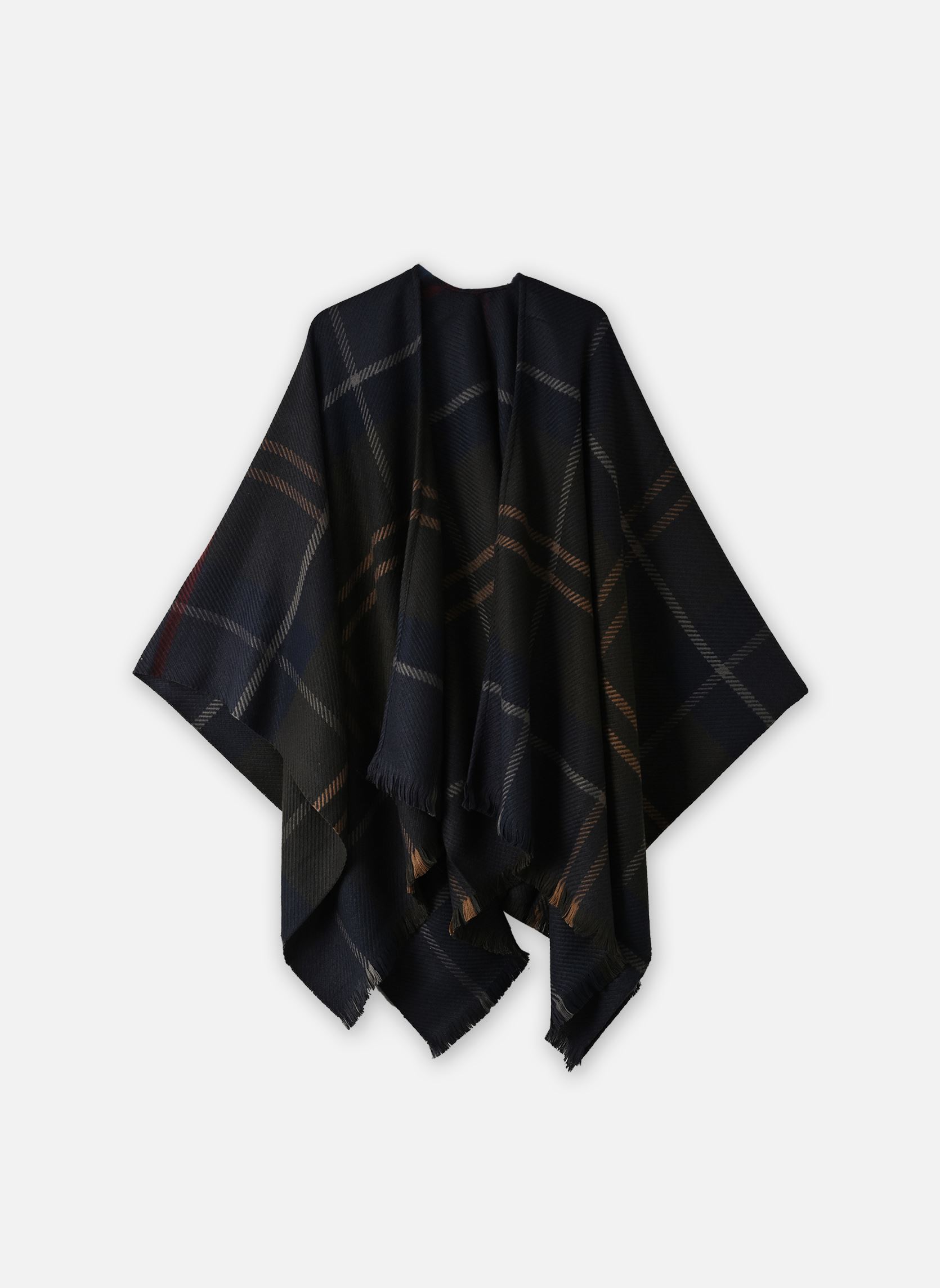 Manteaux Blair Tartan Serape femme marine Barbour Manteaux Blair Tartan Serape femme marine SHADOW CLASSIC TARTAN