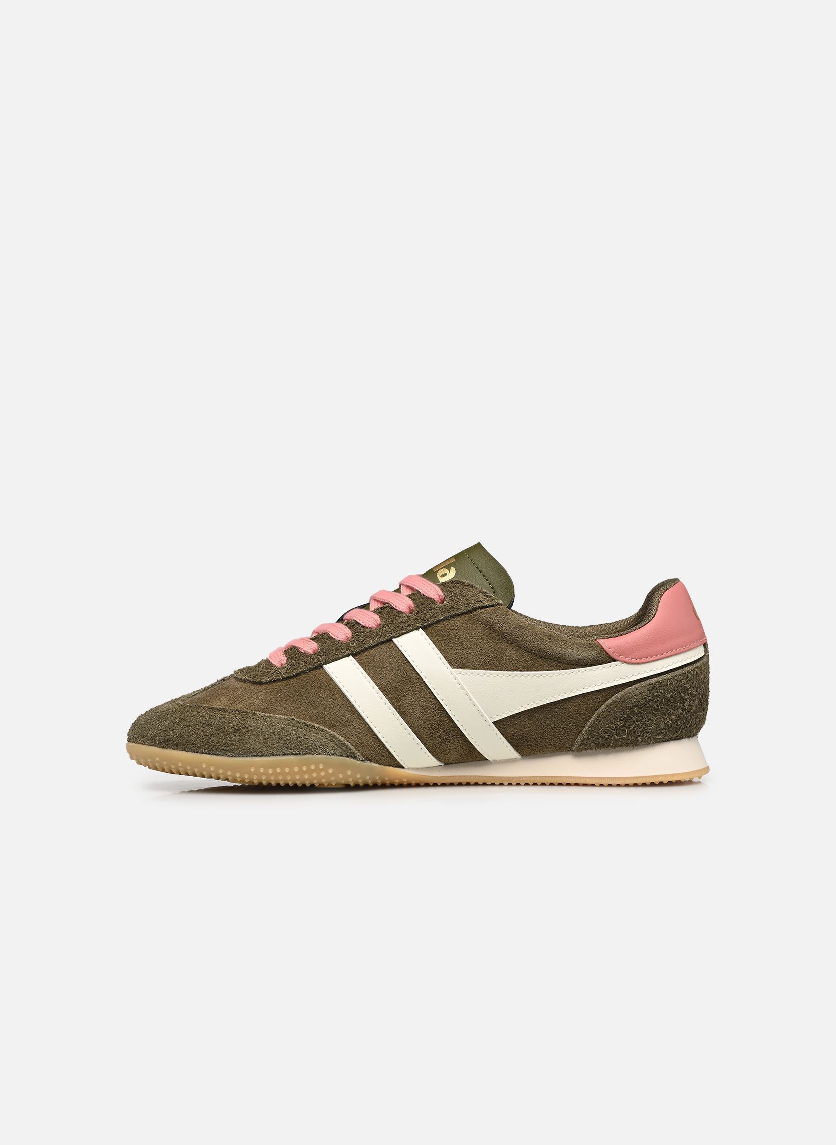 Baskets Sprinter Suede femme vert Gola Baskets Sprinter Suede femme vert KHAKI/OFF WHITE/CORAL PINK