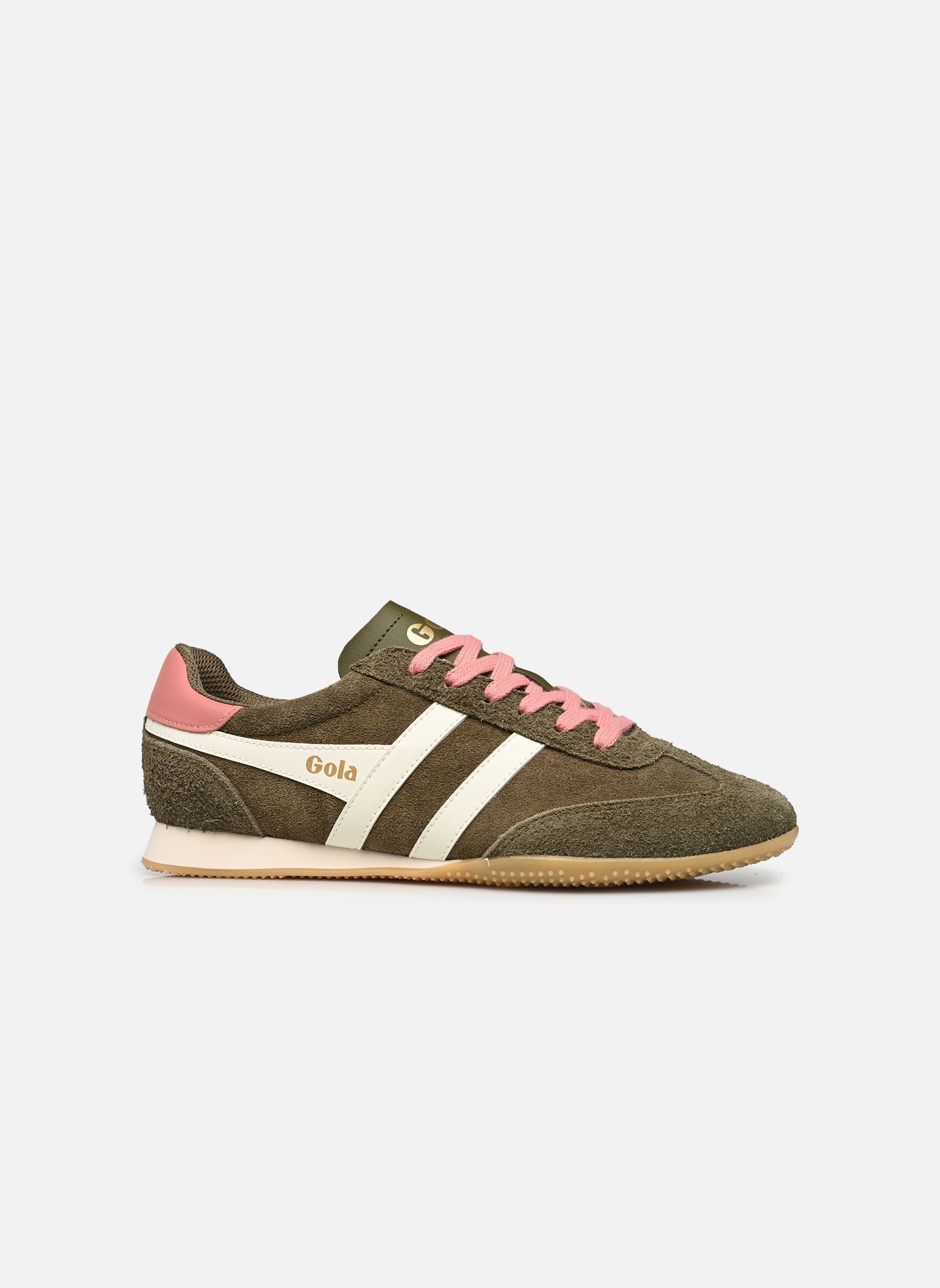 Baskets Sprinter Suede femme vert Gola Baskets Sprinter Suede femme vert KHAKI/OFF WHITE/CORAL PINK