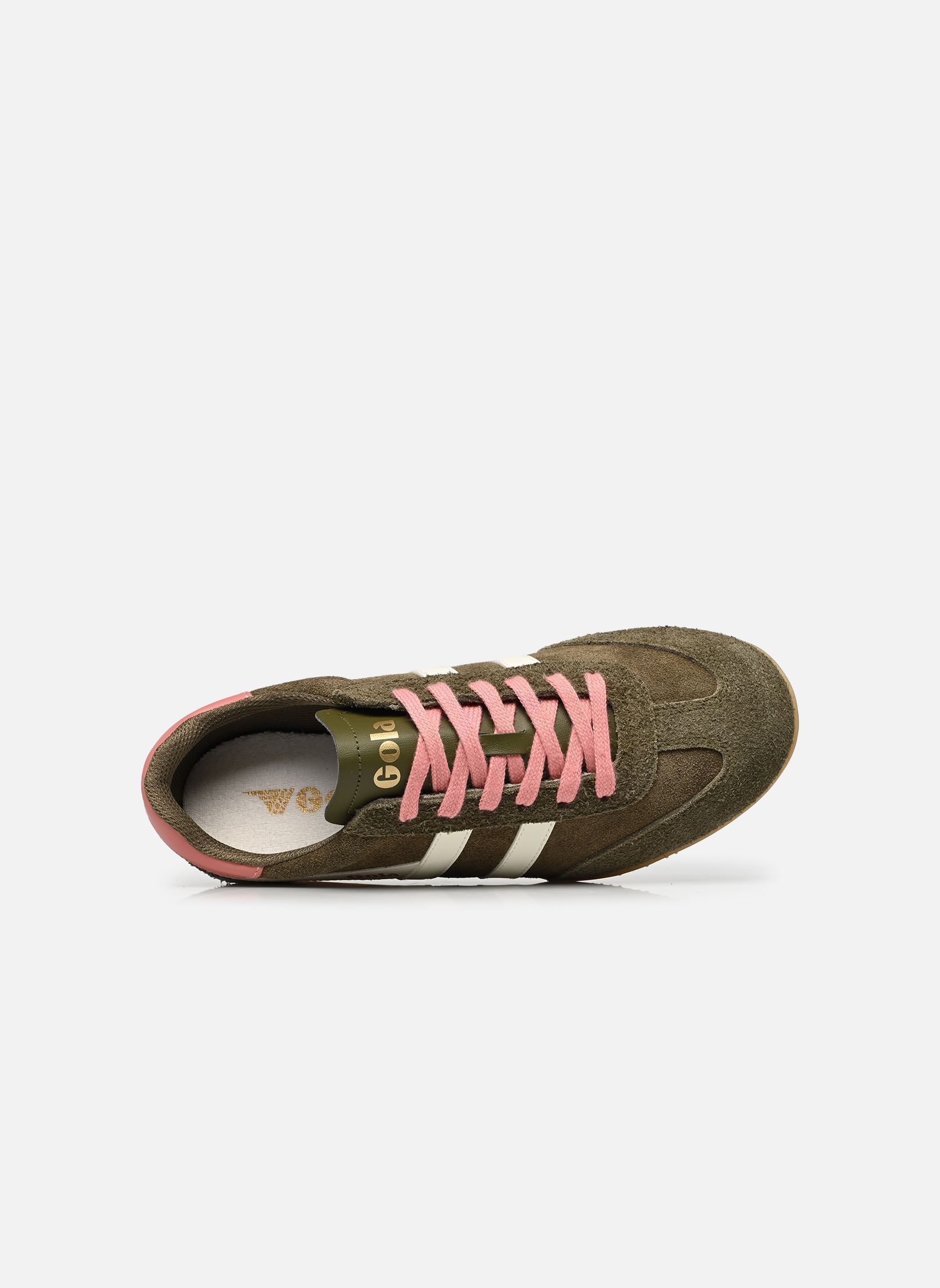 Baskets Sprinter Suede femme vert Gola Baskets Sprinter Suede femme vert KHAKI/OFF WHITE/CORAL PINK