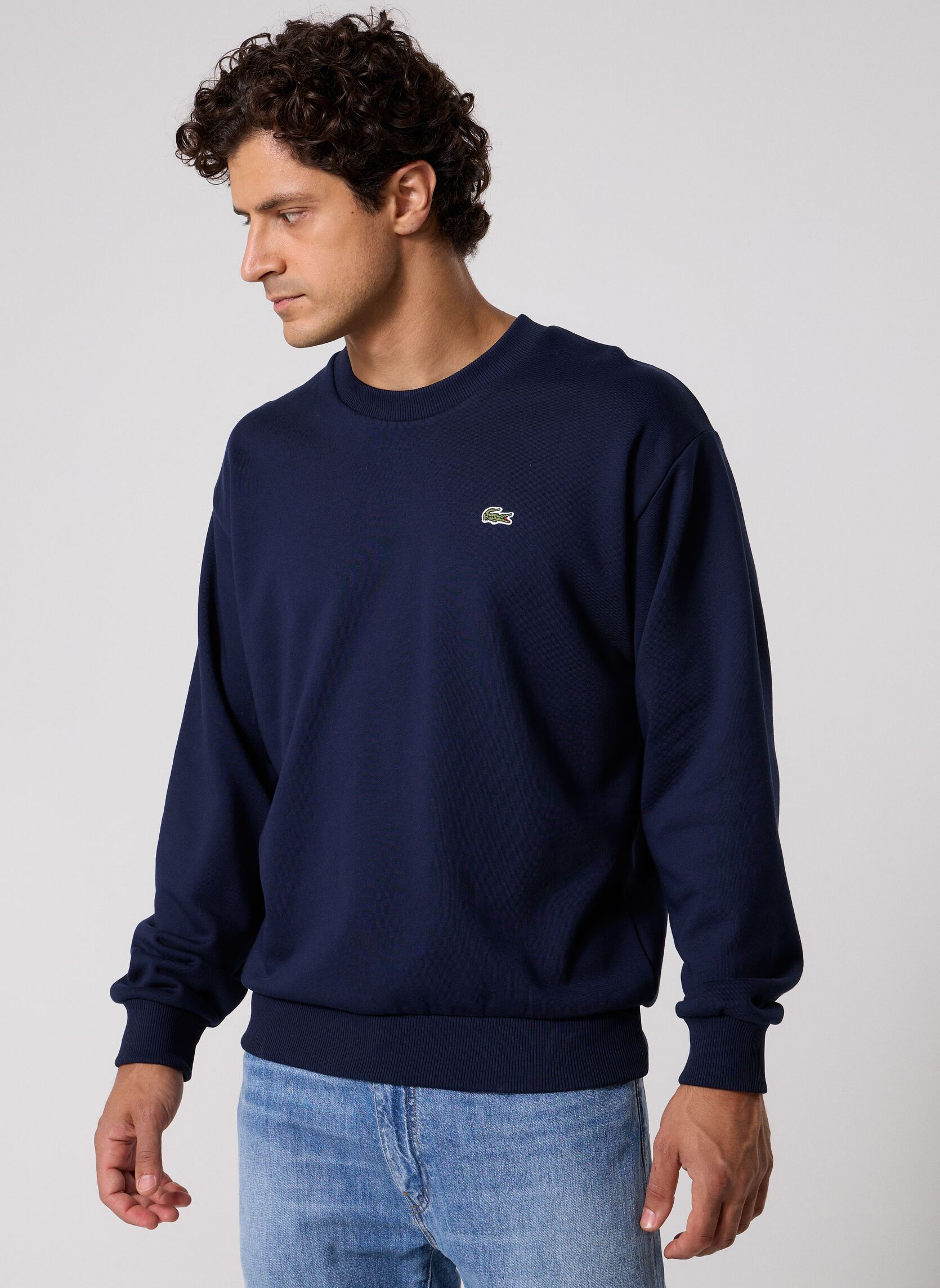 Sweats Sweatshirt Col Rond SH8868 homme marine Lacoste Sweats Sweatshirt Col Rond SH8868 homme marine MARINE