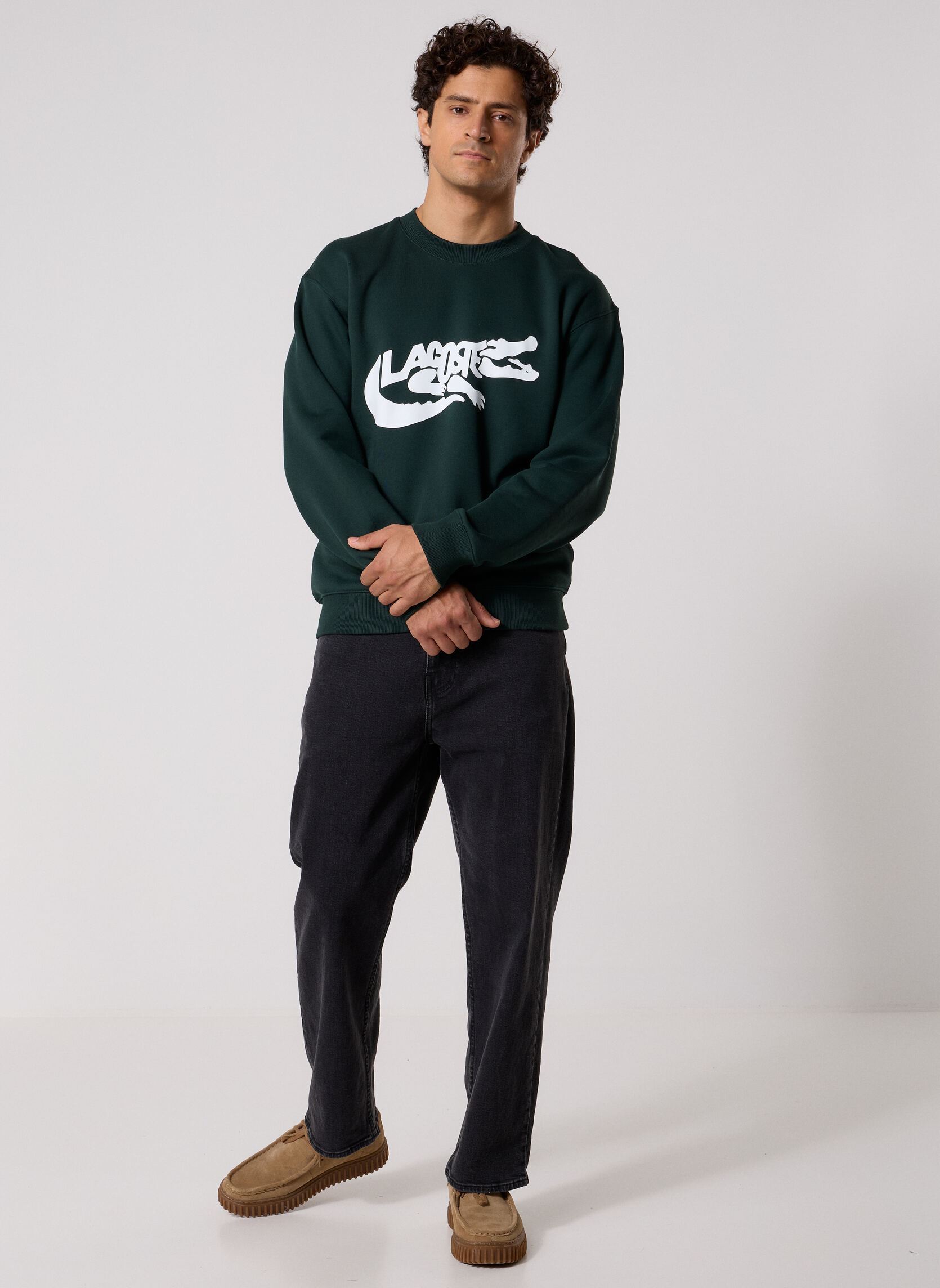 Sweats Sweatshirt Col Rond SH9989 homme noir Lacoste Sweats Sweatshirt Col Rond SH9989 homme noir SINOPLE