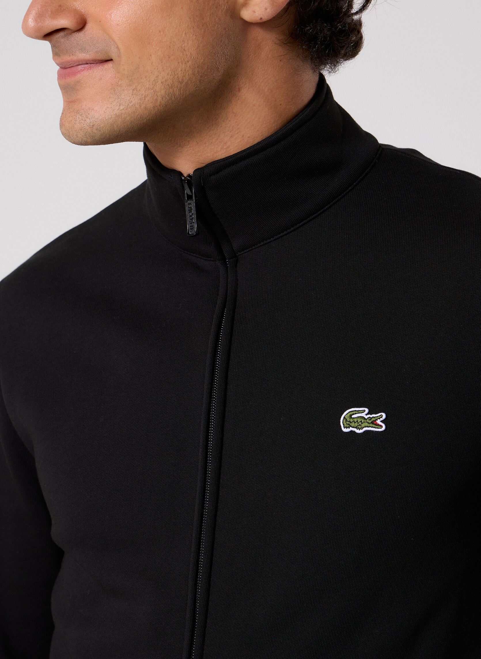 Sweaters met rits Sweatshirt Zippé SH8870 heren zwart Lacoste Sweaters met rits Sweatshirt Zippé SH8870 heren zwart NOIR