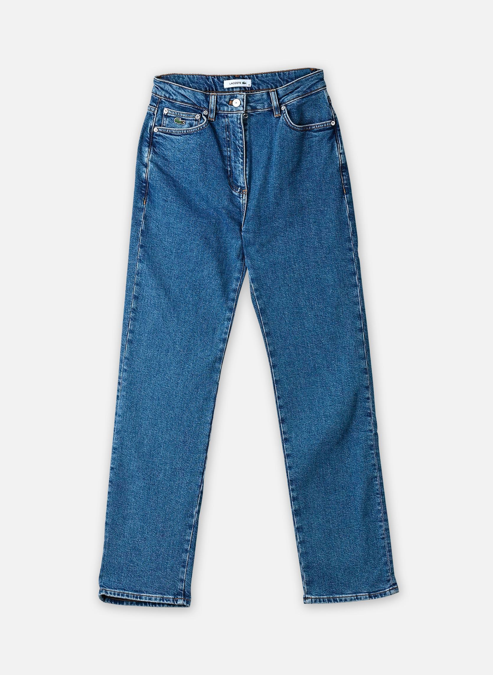 Pantalons Pantalon 5 poches HF0248 femme bleu Lacoste Pantalons Pantalon 5 poches HF0248 femme bleu MEDIUM BLUE