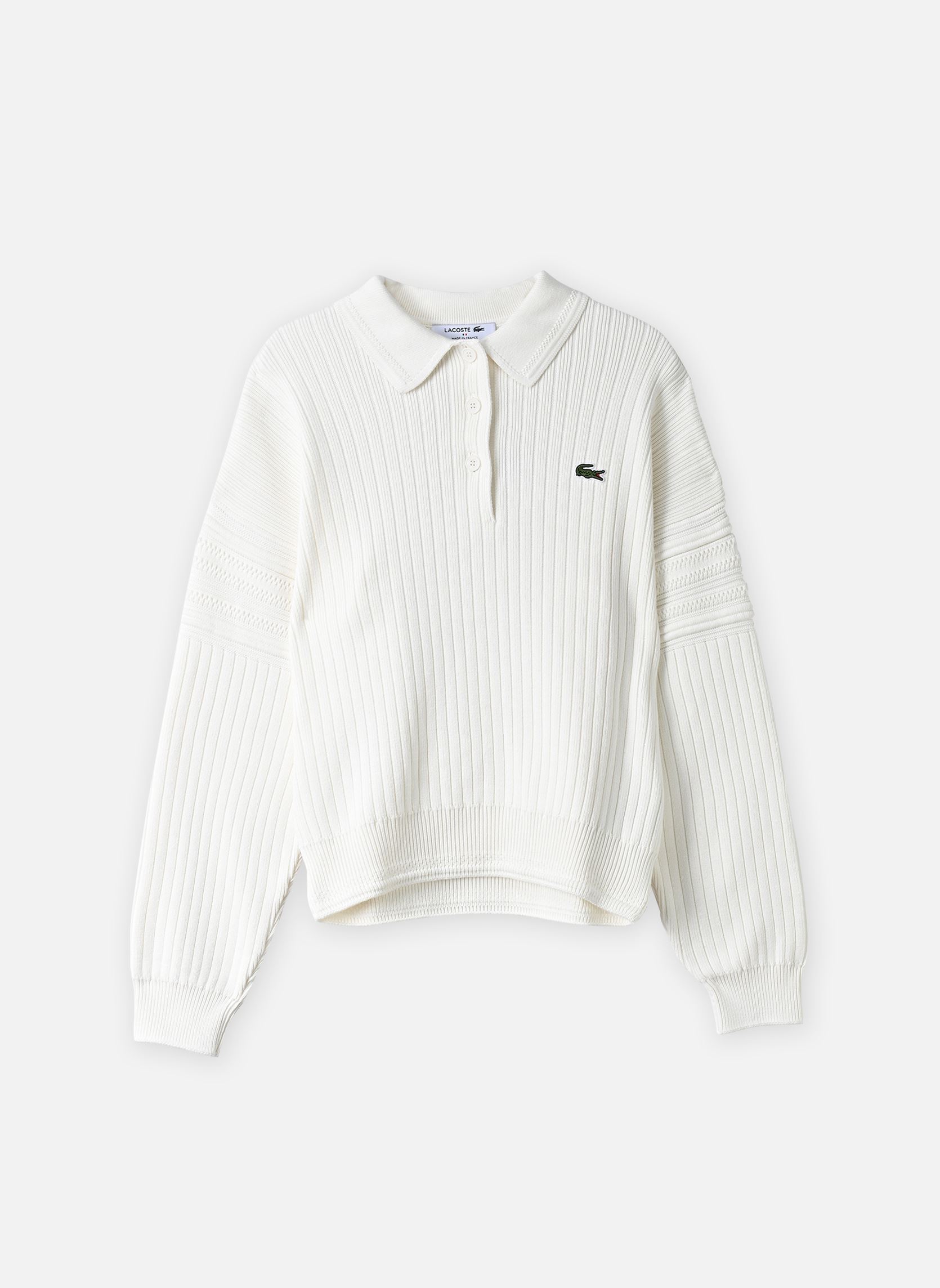 Pulls Pull col rond AF8272 femme blanc Lacoste Pulls Pull col rond AF8272 femme blanc FARINE