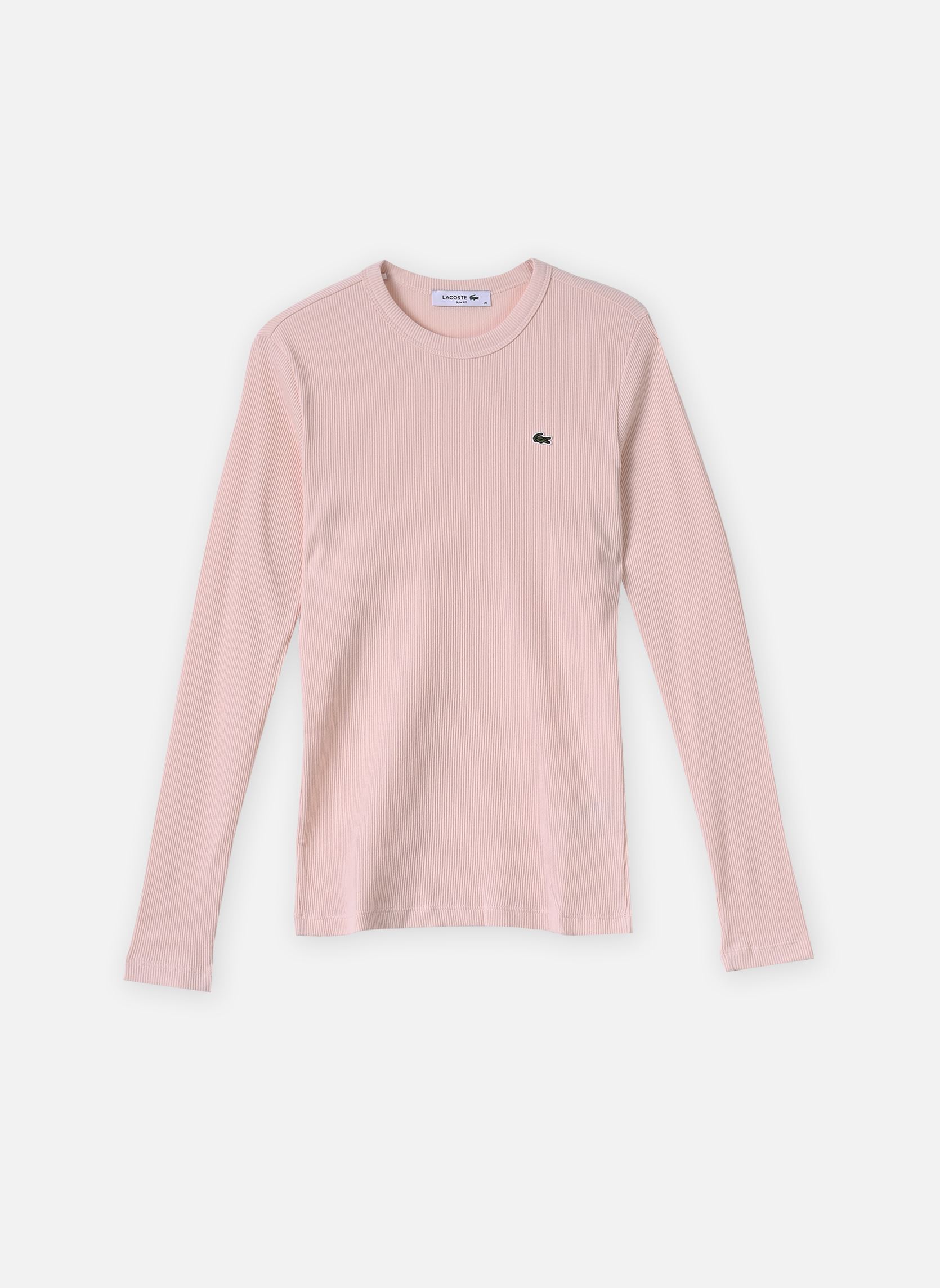Tee-shirts Tee-Shirt Ml TF1692 femme jaune Lacoste Tee-shirts Tee-Shirt Ml TF1692 femme jaune MANSIA