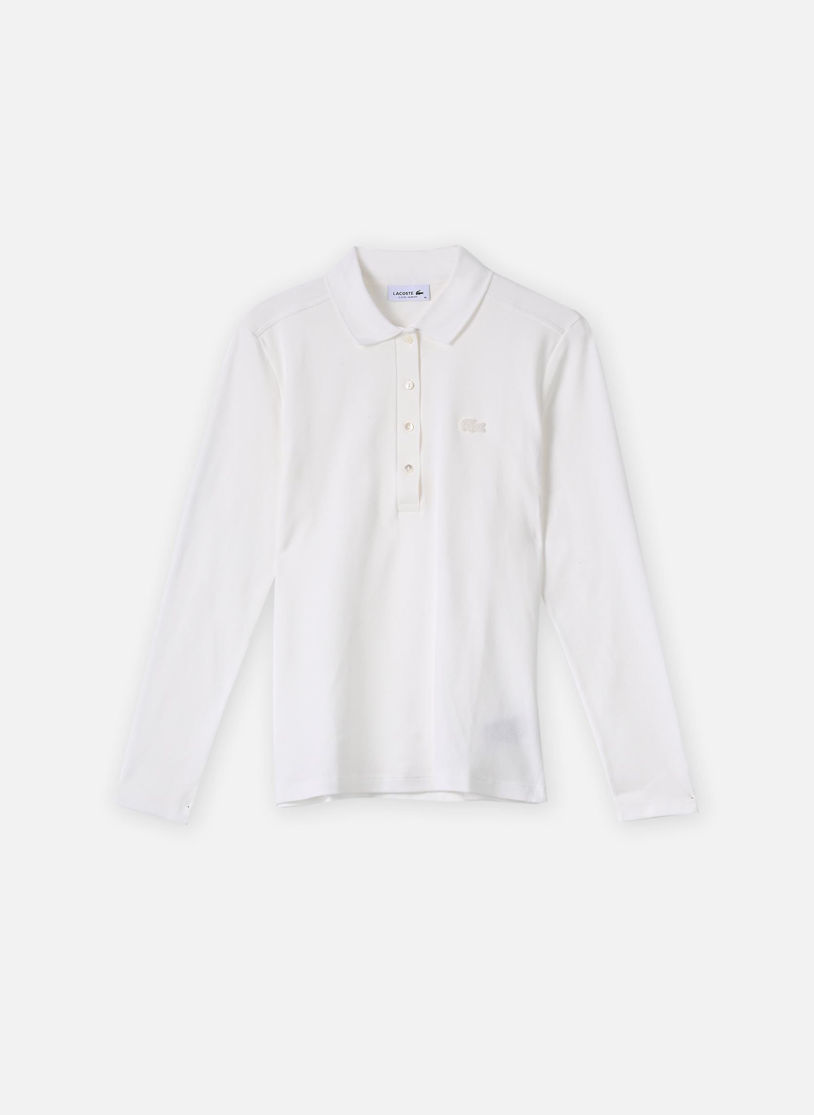 Polo's Polo Lacoste slim fit à manches long new dames wit Lacoste Polo's Polo Lacoste slim fit à manches long new dames wit FARINE
