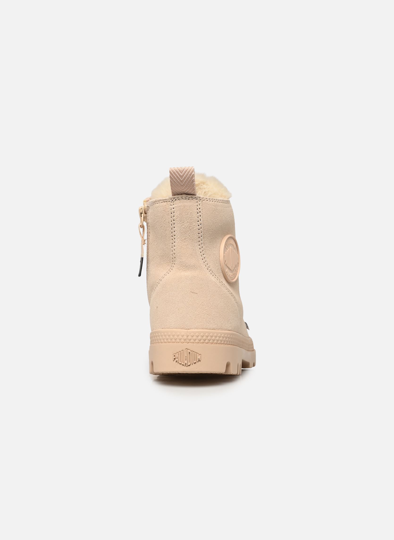 Gevoerde enkellaarsjes PAMPA HI ZIP WL HIVR dames beige Palladium Gevoerde enkellaarsjes PAMPA HI ZIP WL HIVR dames beige BRAZILIAN SAND