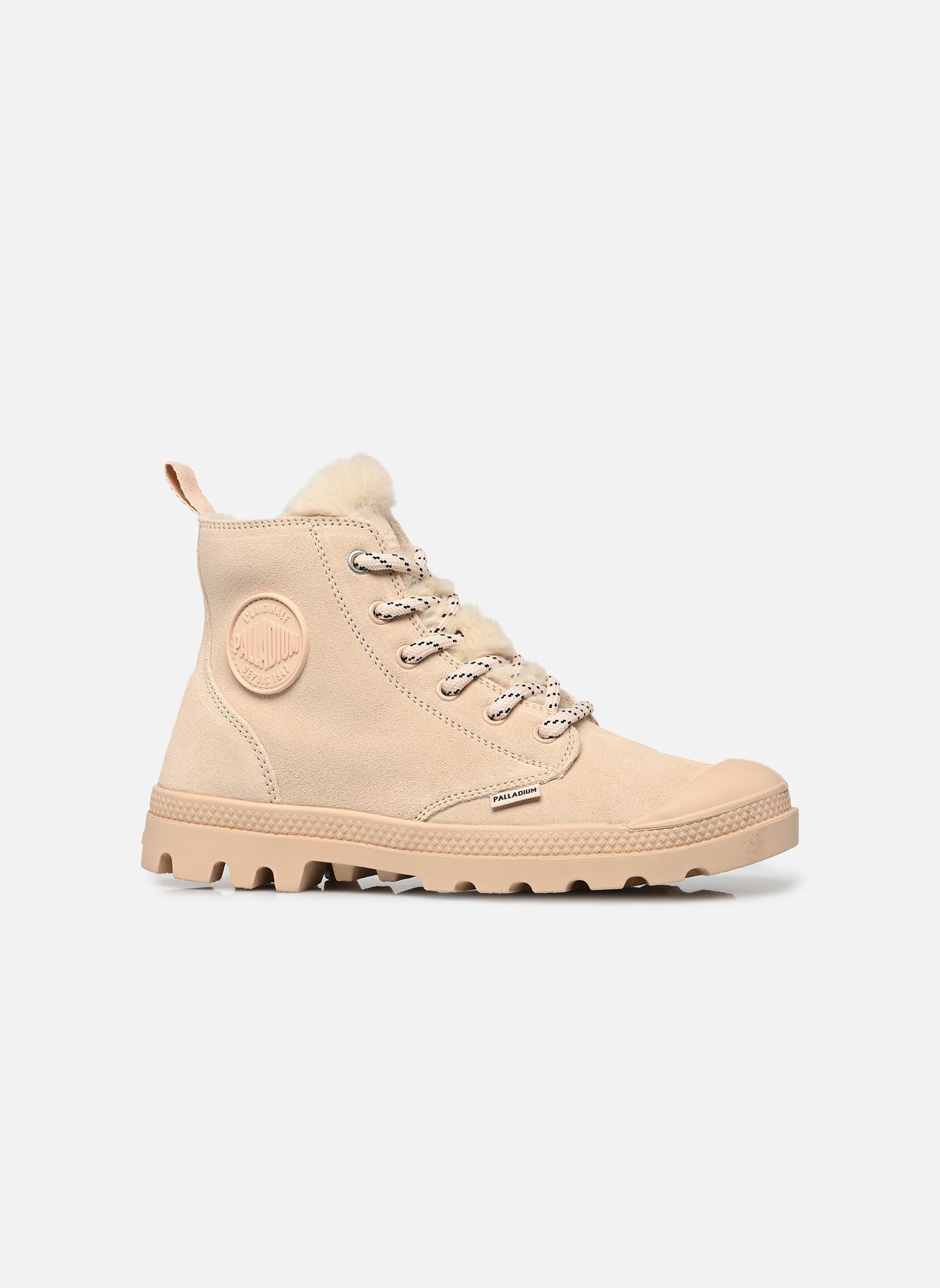 Gevoerde enkellaarsjes PAMPA HI ZIP WL HIVR dames beige Palladium Gevoerde enkellaarsjes PAMPA HI ZIP WL HIVR dames beige BRAZILIAN SAND