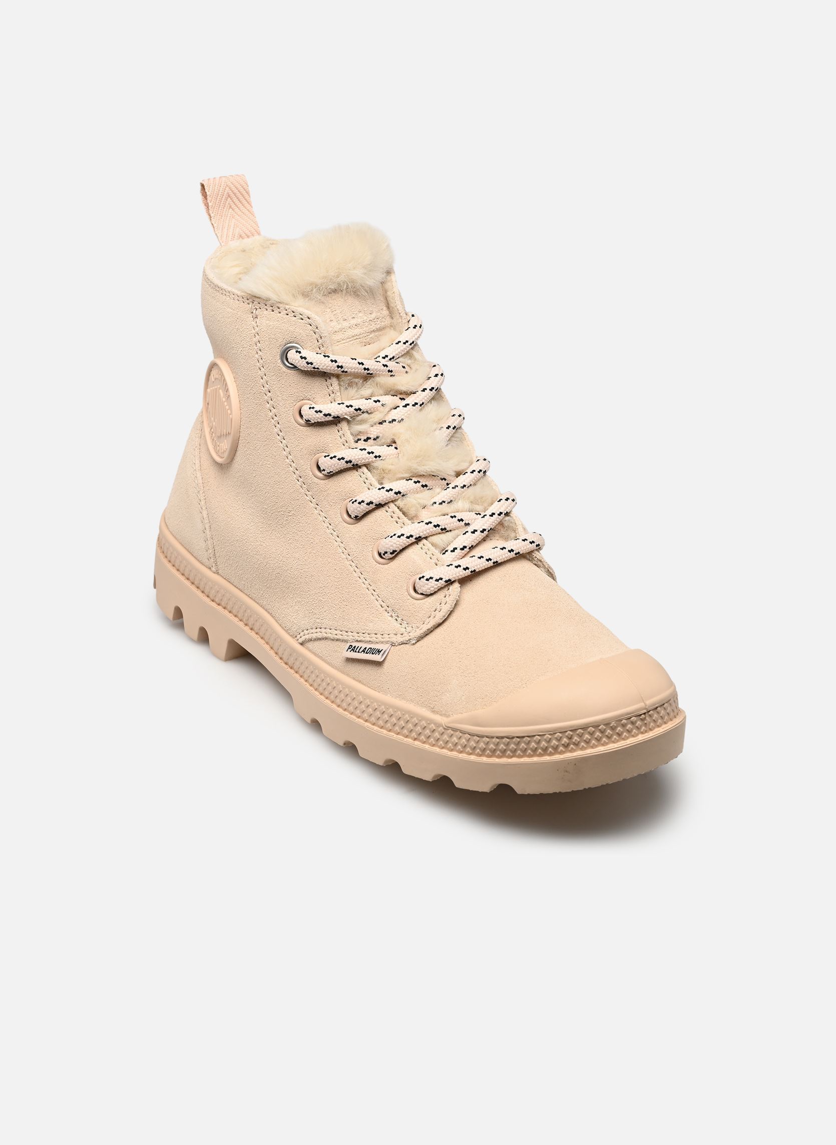 Gevoerde enkellaarsjes PAMPA HI ZIP WL HIVR dames beige Palladium Gevoerde enkellaarsjes PAMPA HI ZIP WL HIVR dames beige BRAZILIAN SAND