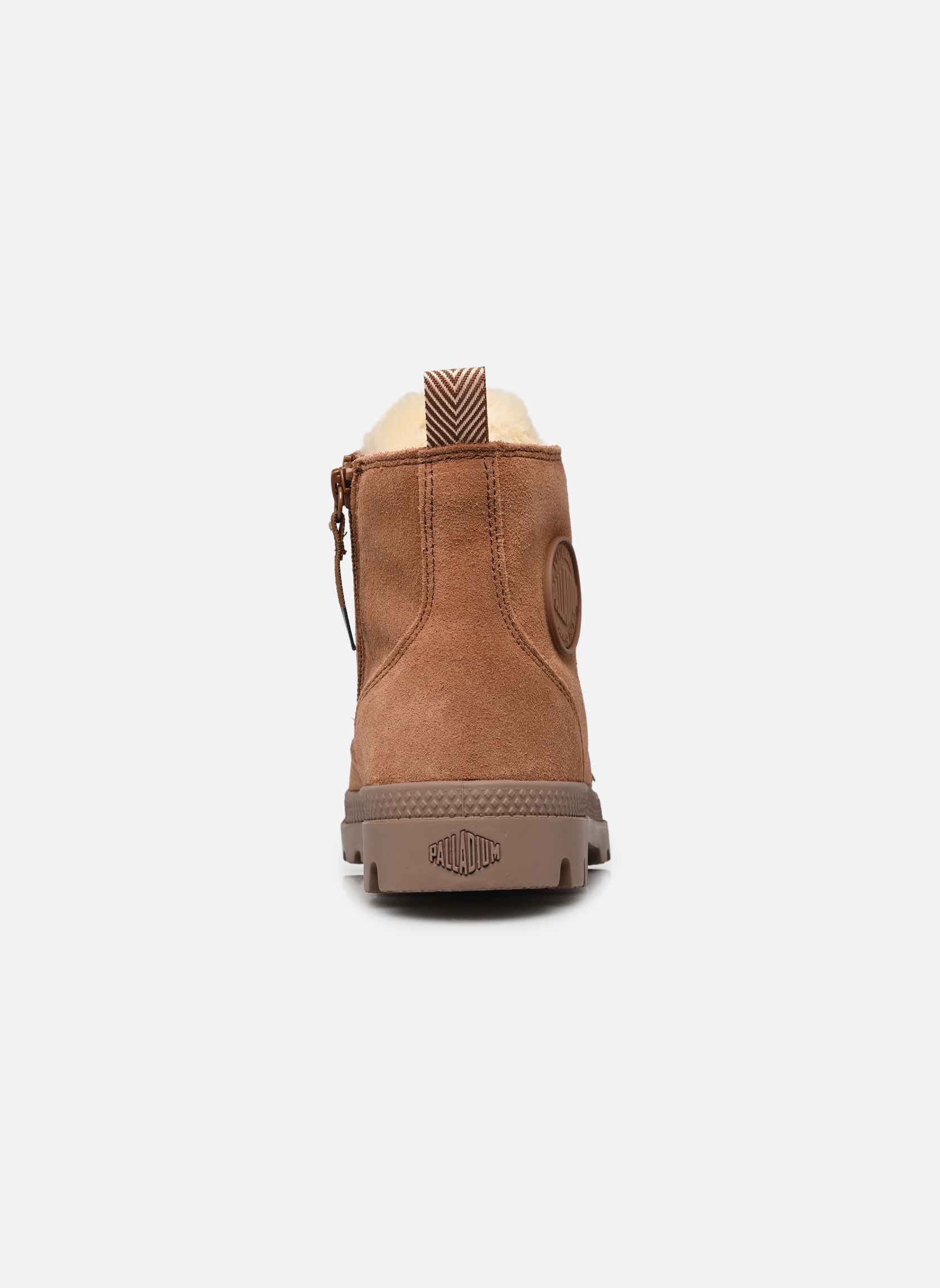 Gevoerde enkellaarsjes PAMPA HI ZIP WL HIVR dames roze Palladium Gevoerde enkellaarsjes PAMPA HI ZIP WL HIVR dames roze RAW BROWN