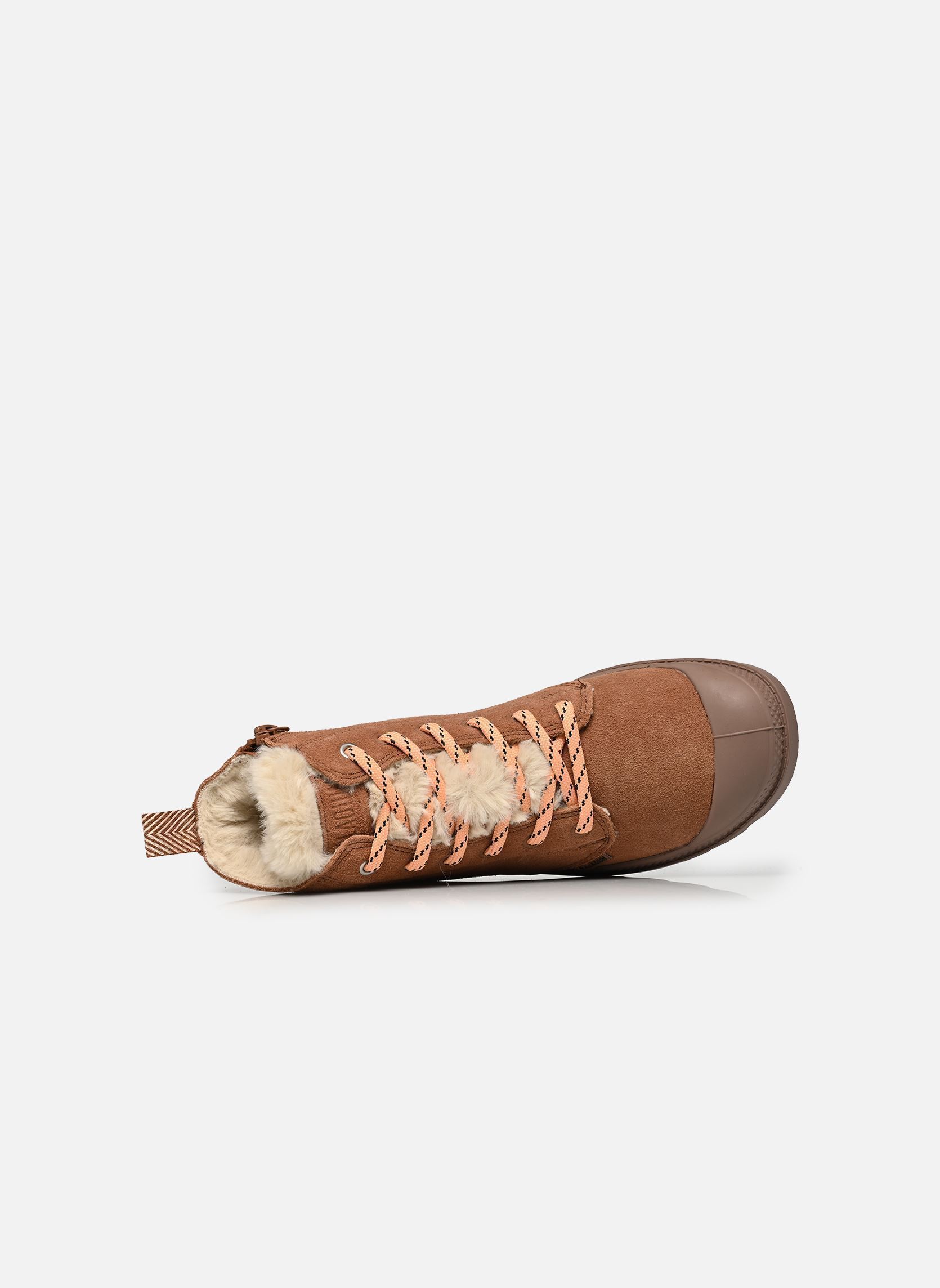 Gevoerde enkellaarsjes PAMPA HI ZIP WL HIVR dames roze Palladium Gevoerde enkellaarsjes PAMPA HI ZIP WL HIVR dames roze RAW BROWN
