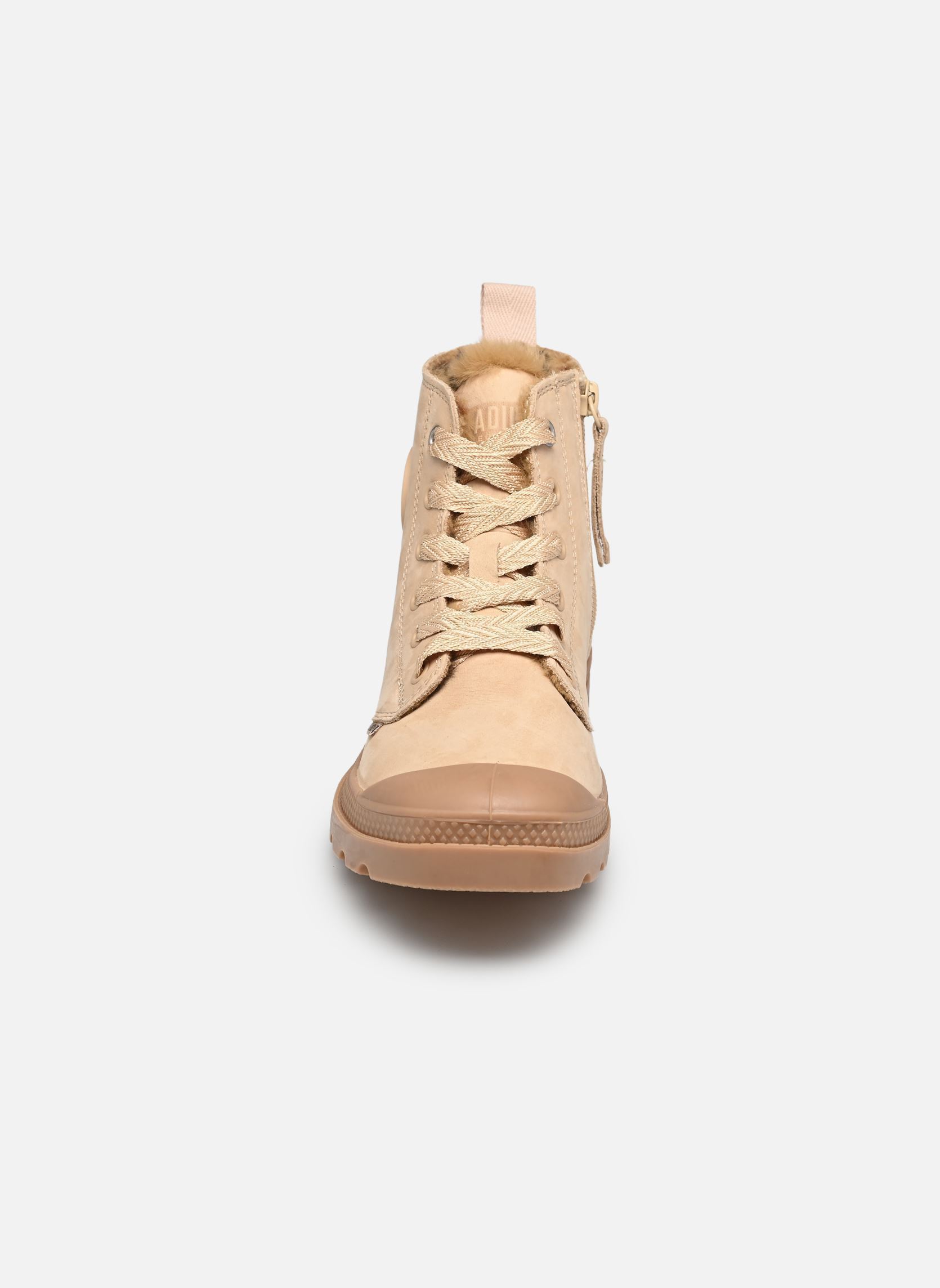 Bottines fourrées PAMPA HI ZIP WL WILD femme beige Palladium Bottines fourrées PAMPA HI ZIP WL WILD femme beige WARM SAND