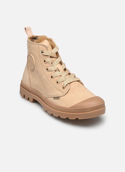 Palladium Bottines fourrées PAMPA HI ZIP WL WILD femme beige