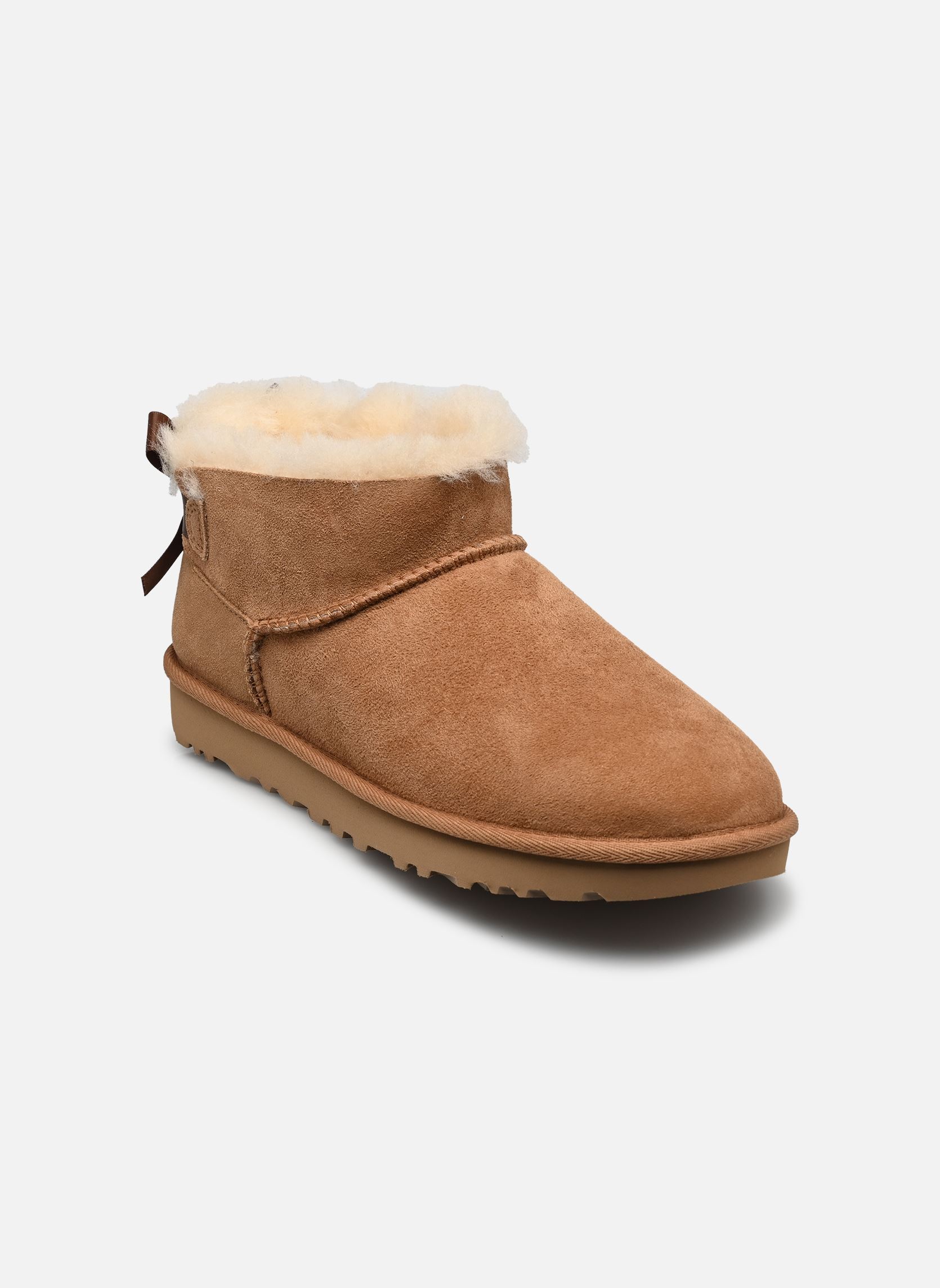 Gefütterte Stiefeletten W Ultra Mini Bailey Bow damen braun UGG Gefütterte Stiefeletten W Ultra Mini Bailey Bow damen braun CHESTNUT