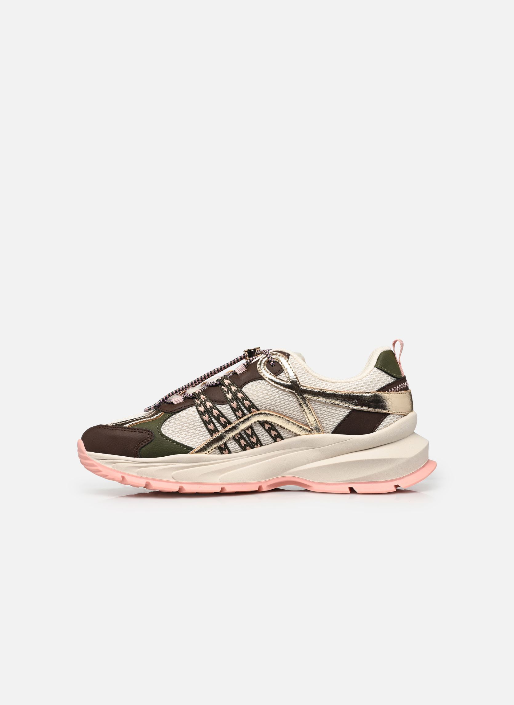 Sneakers ALPINE dames meerkleurig Les Tropéziennes par M Belarbi Sneakers ALPINE dames meerkleurig KAKI-ROSE