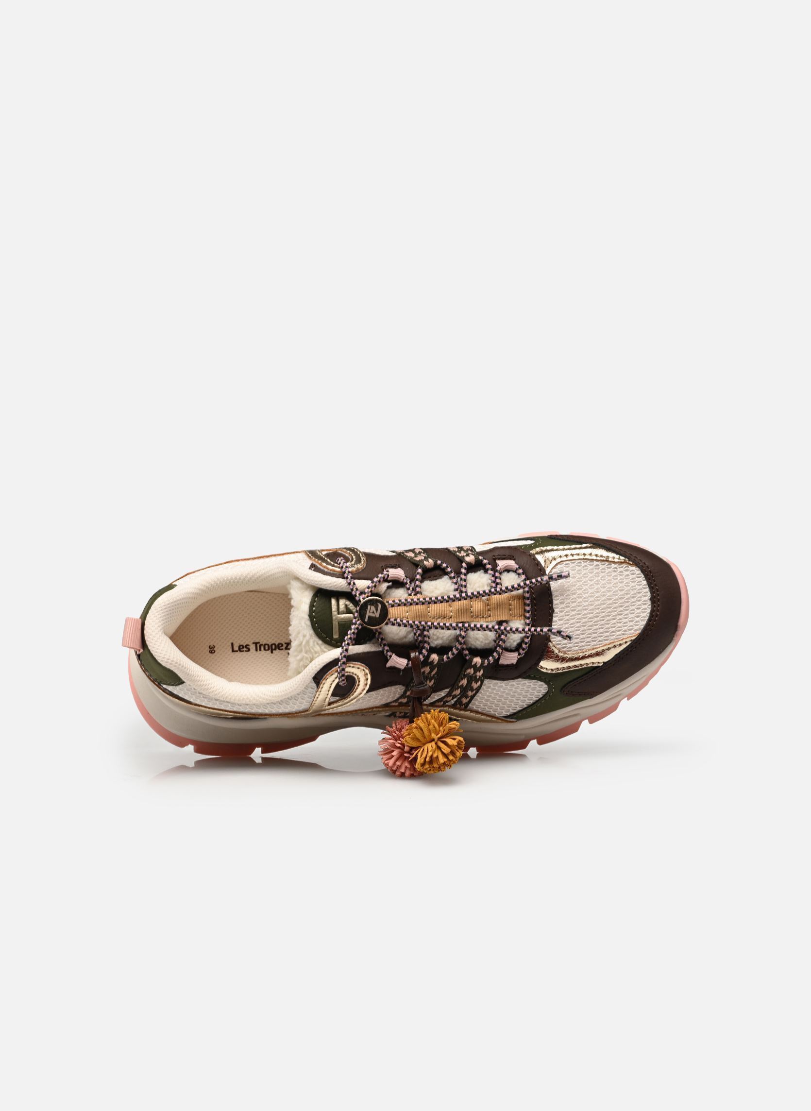 Sneakers ALPINE dames meerkleurig Les Tropéziennes par M Belarbi Sneakers ALPINE dames meerkleurig KAKI-ROSE