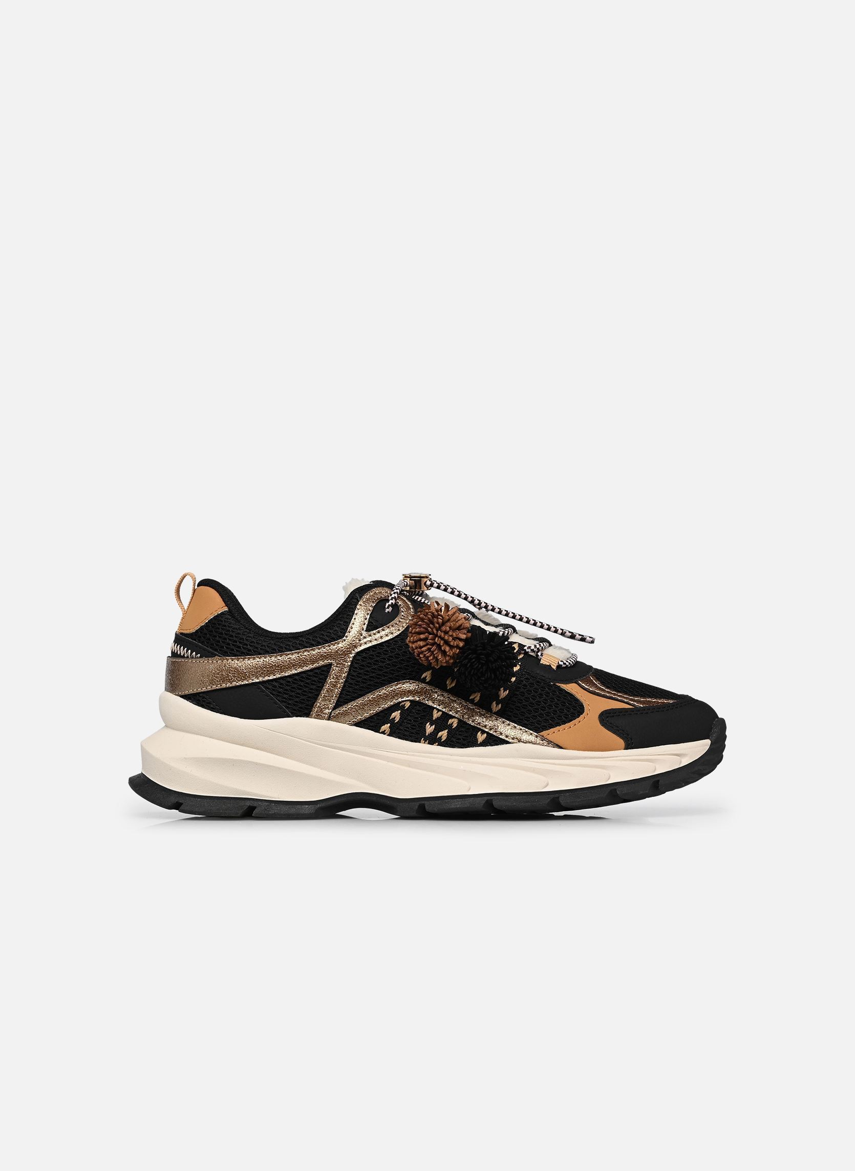 Sneakers ALPINE dames zwart Les Tropéziennes par M Belarbi Sneakers ALPINE dames zwart NOIR-BRONZE