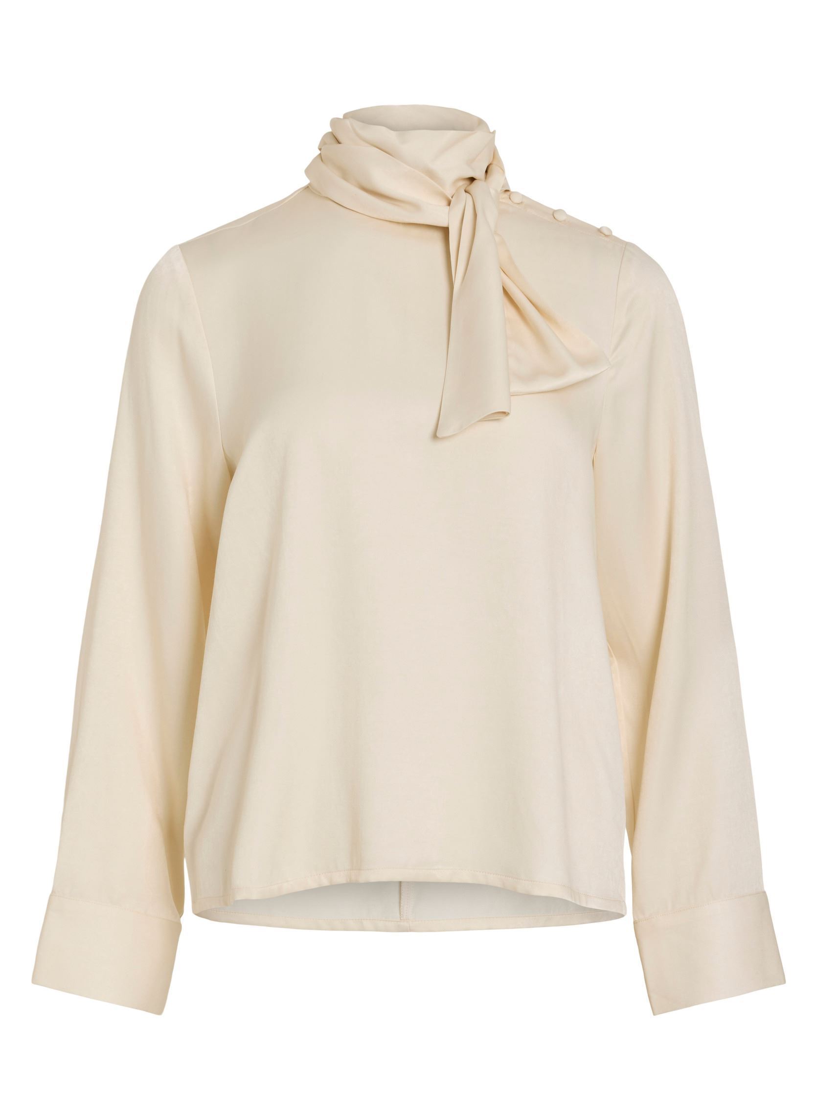 Tops Rouaspen L/S High Neck Top damen weiß Rouge Edit Tops Rouaspen L/S High Neck Top damen weiß PELICAN