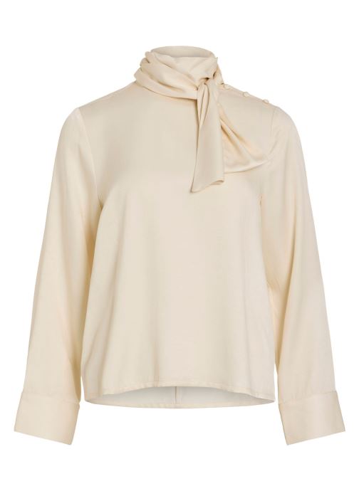 Rouge Edit Tops Rouaspen L/S High Neck Top damen weiß