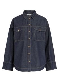 Chemises Rourina L/S Oversized Denim Shirt femme bleu Rouge Edit Chemises Rourina L/S Oversized Denim Shirt femme bleu DARK BLUE DENIM