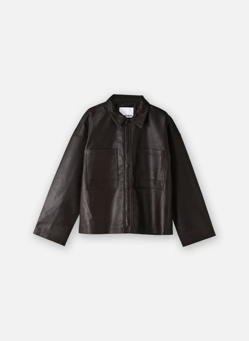 Rouge Edit Hemden Roususie L/S Leather Overshirt dames bruin