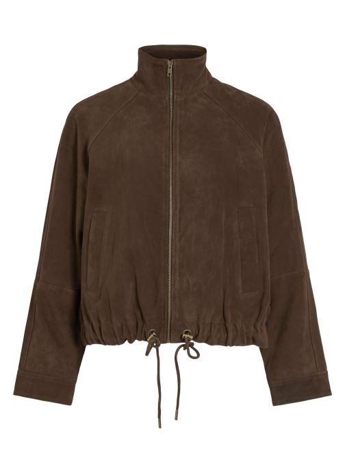 Rouge Edit Vestes et manteaux Roususie L/S Suede Jacket/Pf femme marron