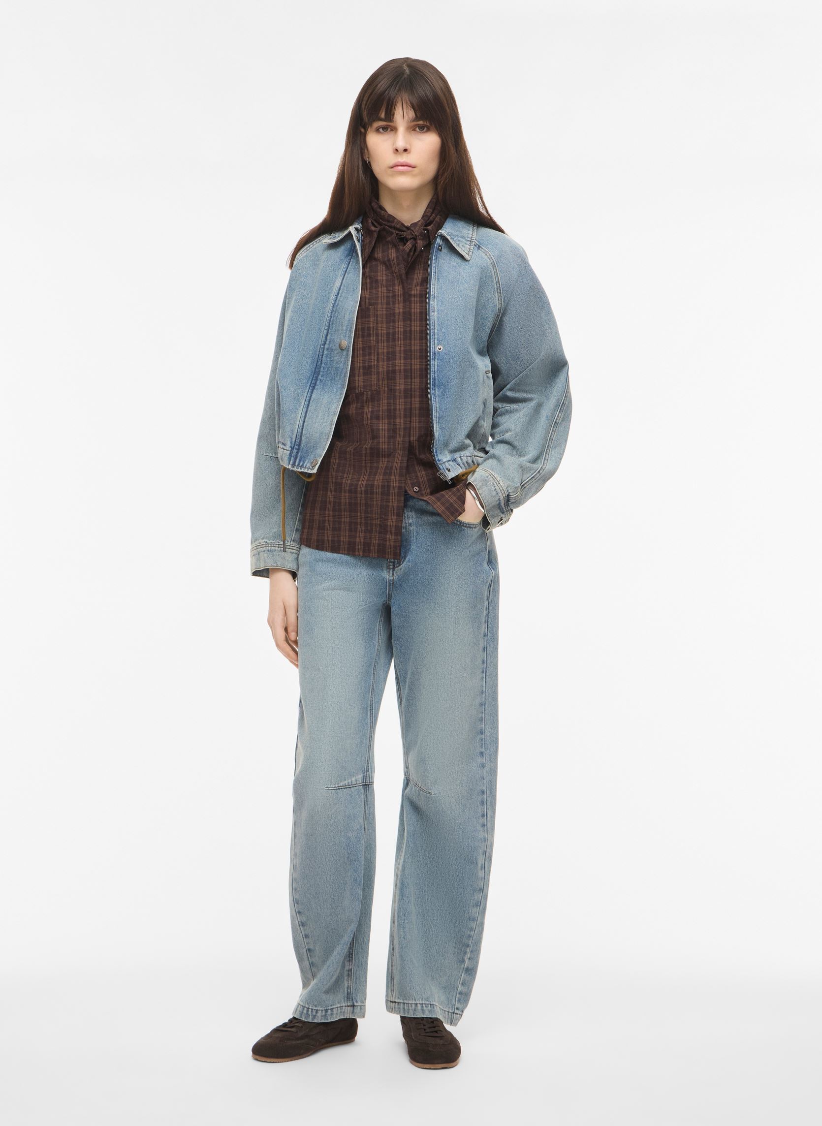Vestes et manteaux Routiana L/S Denim Bomber Jacket femme bleu Rouge Edit Vestes et manteaux Routiana L/S Denim Bomber Jacket femme bleu LIGHT BLUE DENIM