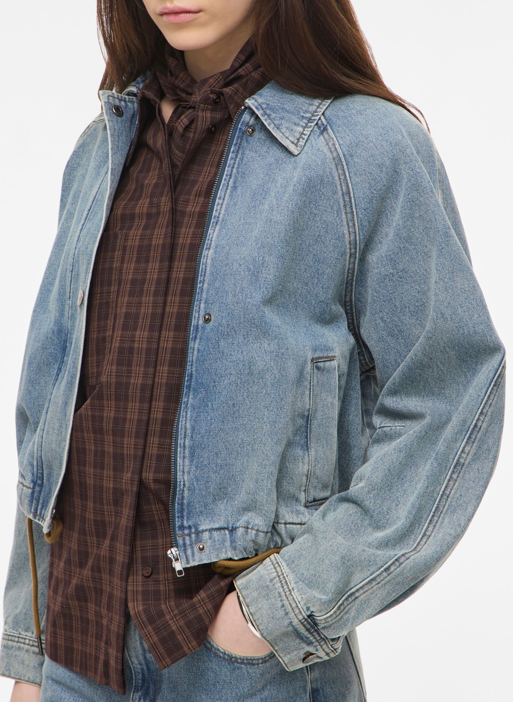 Vestes et manteaux Routiana L/S Denim Bomber Jacket femme bleu Rouge Edit Vestes et manteaux Routiana L/S Denim Bomber Jacket femme bleu LIGHT BLUE DENIM