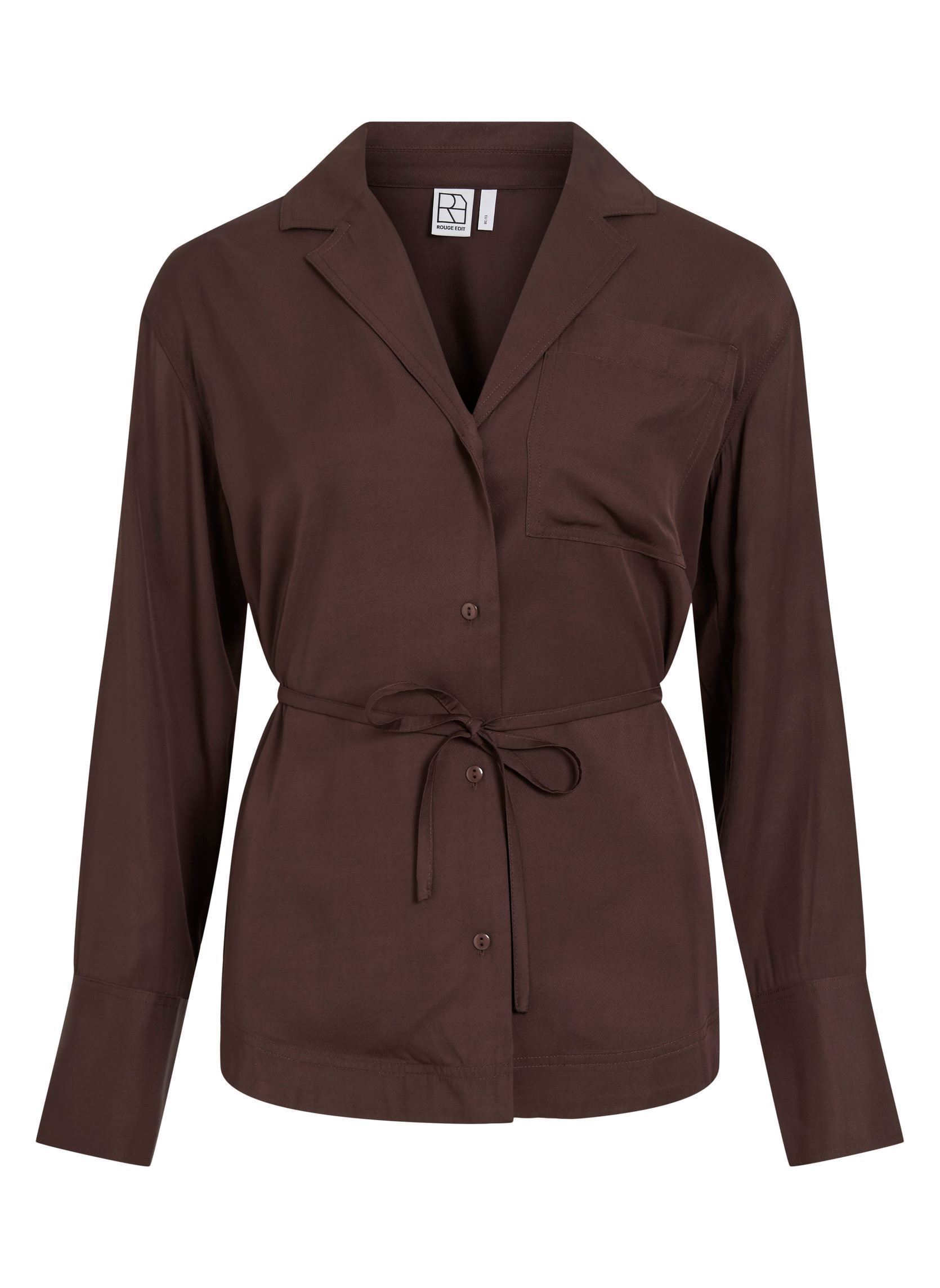 Chemises Routonia L/S Oversized Resort Collar femme marron Rouge Edit Chemises Routonia L/S Oversized Resort Collar femme marron SEAL BROWN