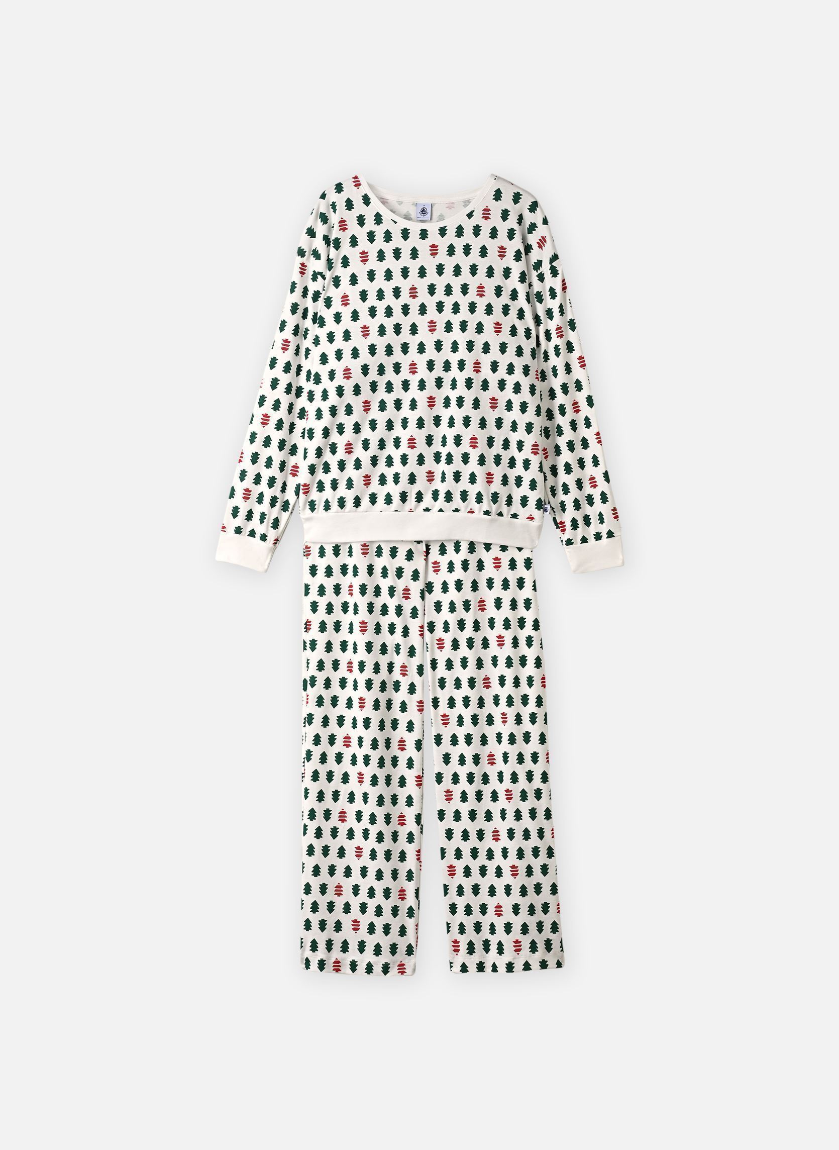Schlafanzug-Sets Pyjama Noel Femme damen weiß Petit Bateau Schlafanzug-Sets Pyjama Noel Femme damen weiß MARSHMALLOW/MULTICO