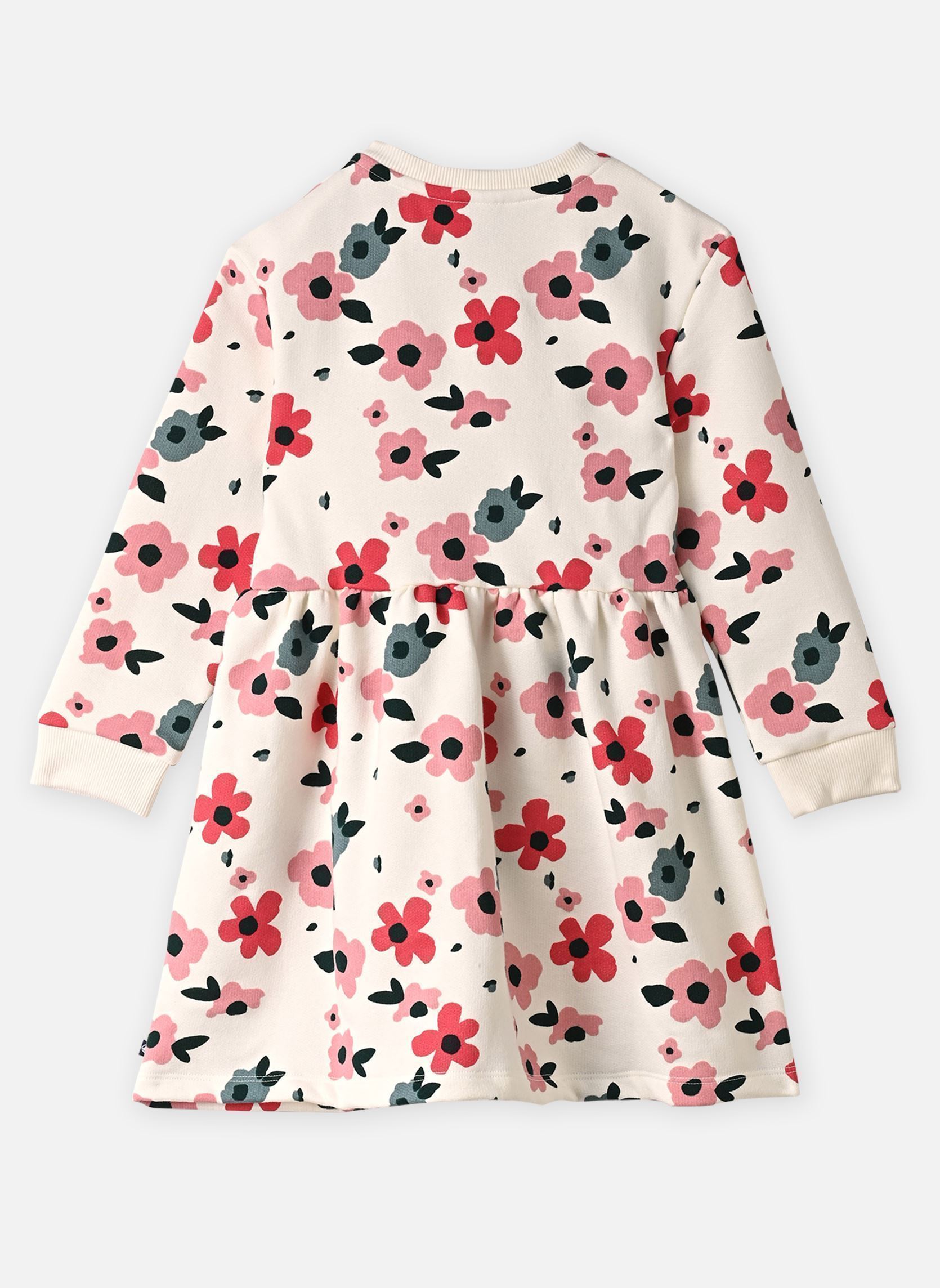 Jurken ROBE ML meisjes beige Petit Bateau Jurken ROBE ML meisjes beige MILK/MULTICO