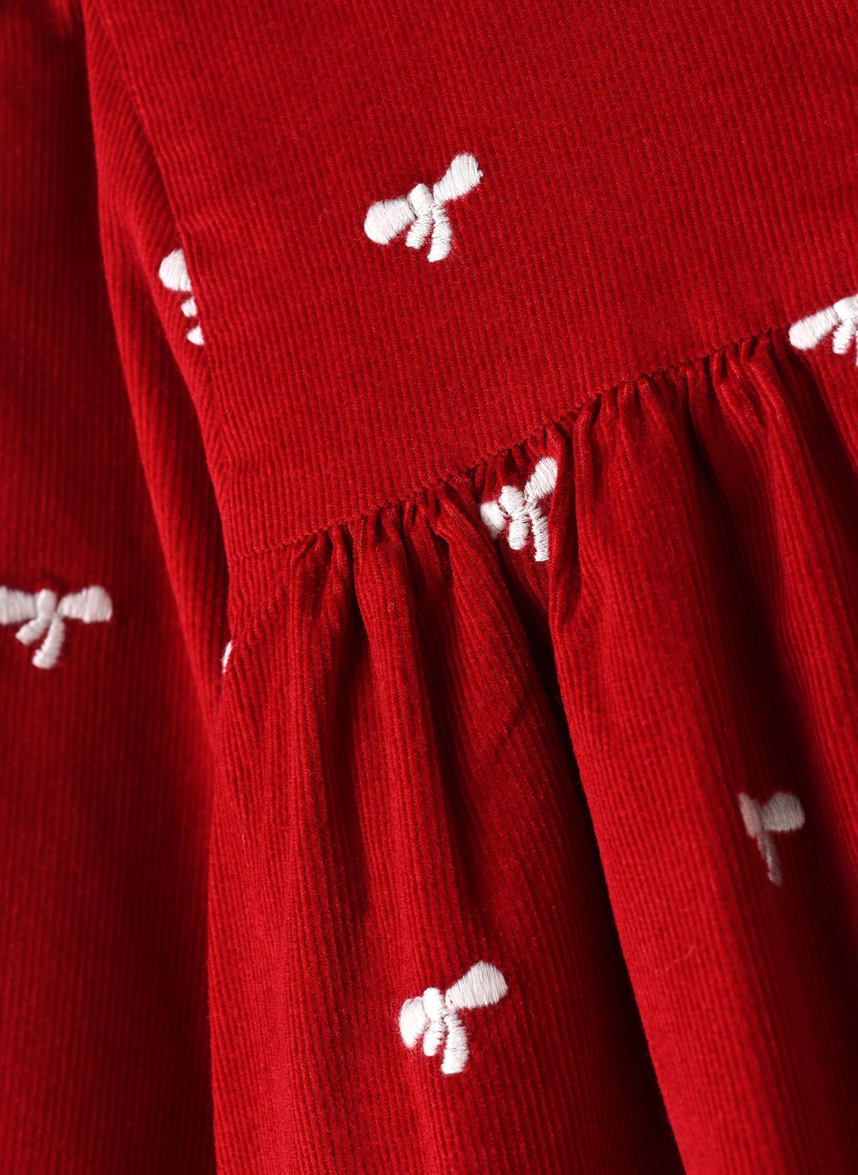 Robes ROBE ML CHEMISE fille rouge Petit Bateau Robes ROBE ML CHEMISE fille rouge CHILI/MILK