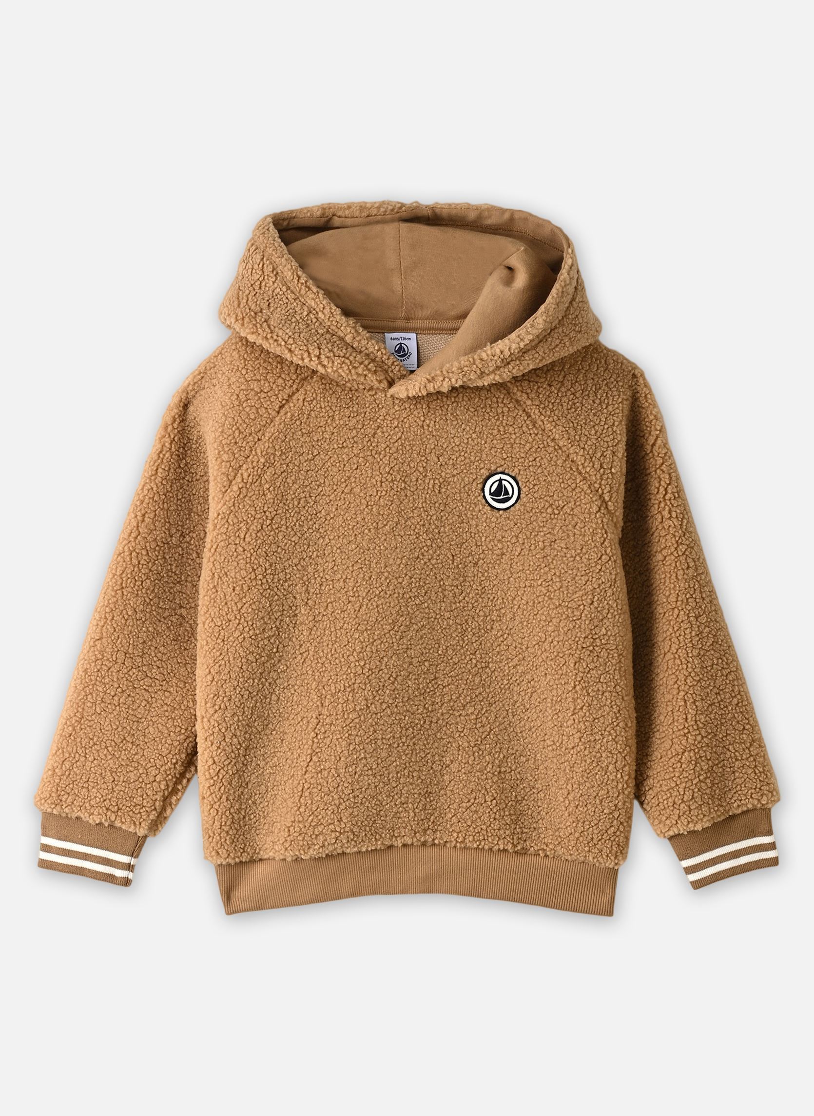 Sweats SWEATSHIRT A CAPUCHE-A0GND01 garçon camel Petit Bateau Sweats SWEATSHIRT A CAPUCHE-A0GND01 garçon camel LATTE