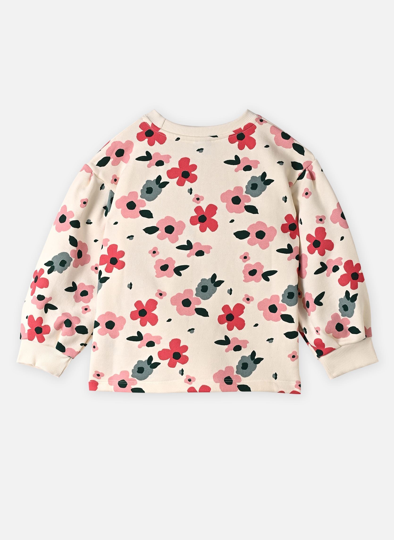 Sweats SWEATSHIRT-A0GSC01 fille beige Petit Bateau Sweats SWEATSHIRT-A0GSC01 fille beige MILK/MULTICO