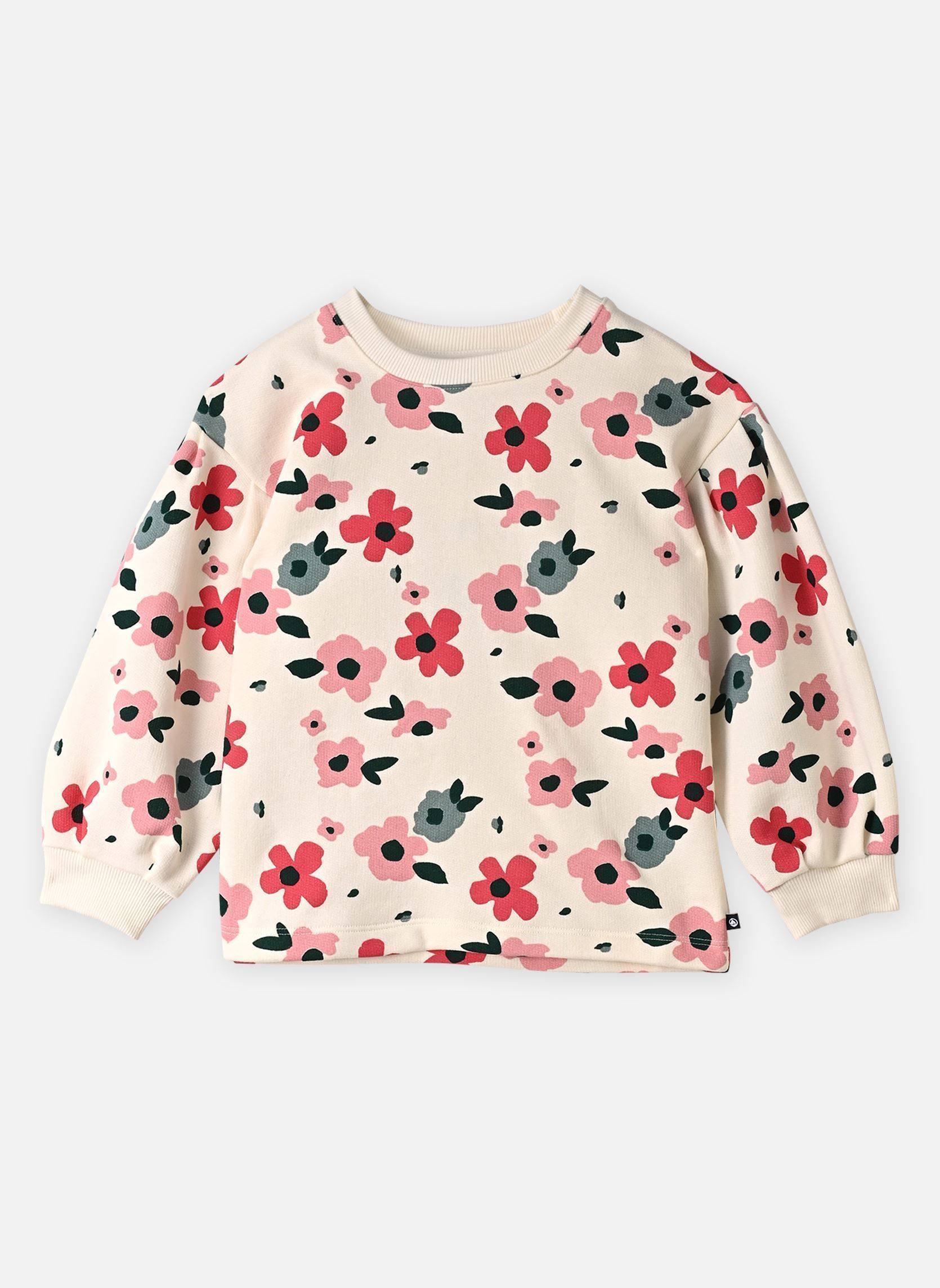 Sweats SWEATSHIRT-A0GSC01 fille beige Petit Bateau Sweats SWEATSHIRT-A0GSC01 fille beige MILK/MULTICO