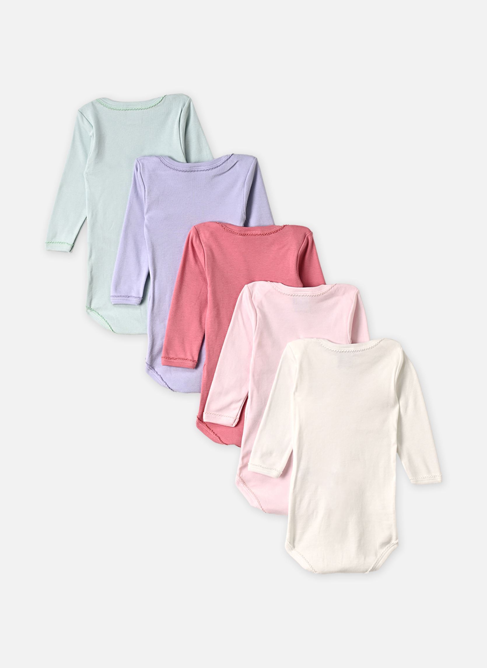 Rompertjes 5 BODIES US ML Unie Fille meisjes meerkleurig Petit Bateau Rompertjes 5 BODIES US ML Unie Fille meisjes meerkleurig VARIANTE 1