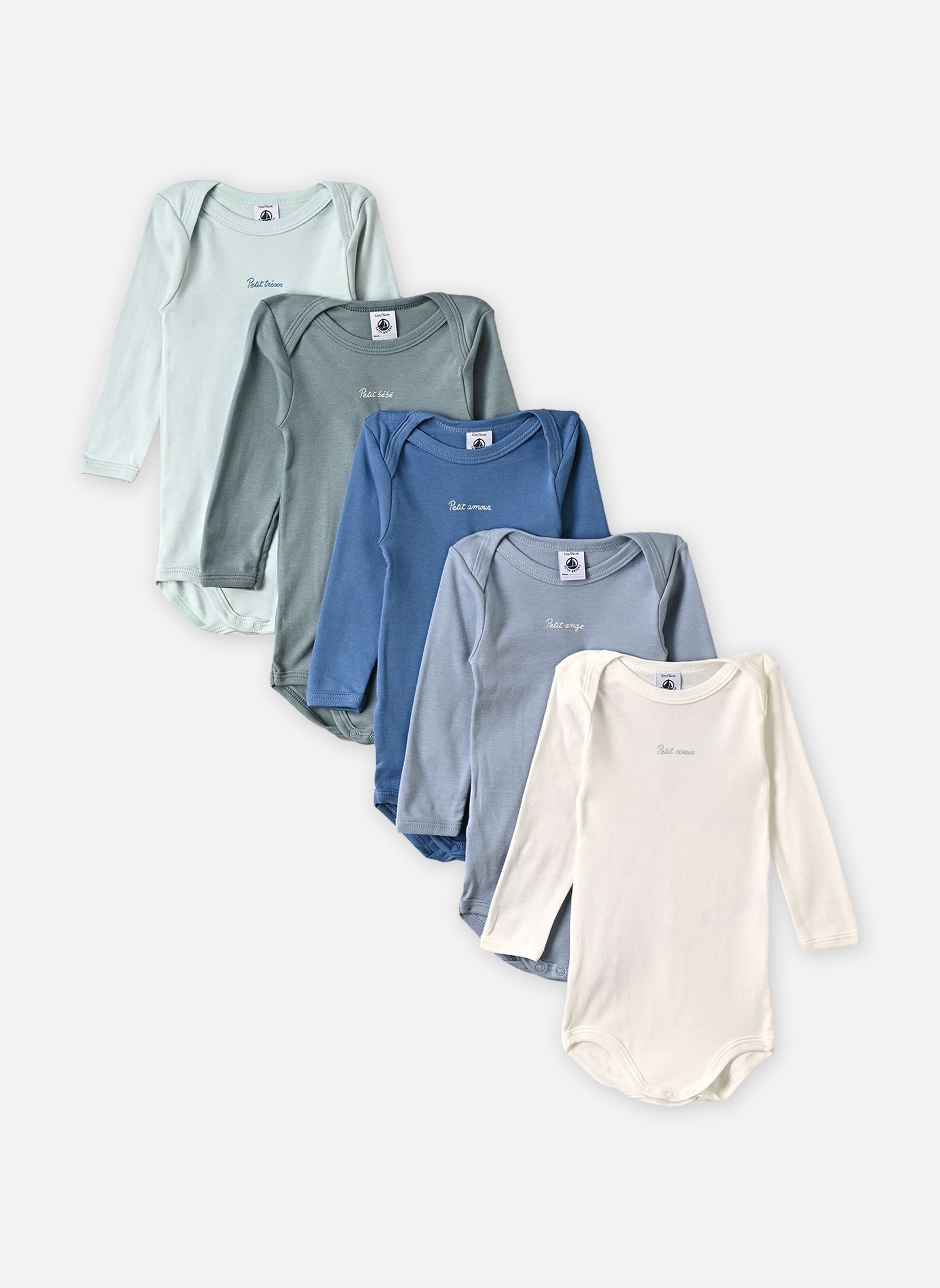 Rompertjes 5 BODIES US ML Unie Mixte meerkleurig Petit Bateau Rompertjes 5 BODIES US ML Unie Mixte meerkleurig VARIANTE 1