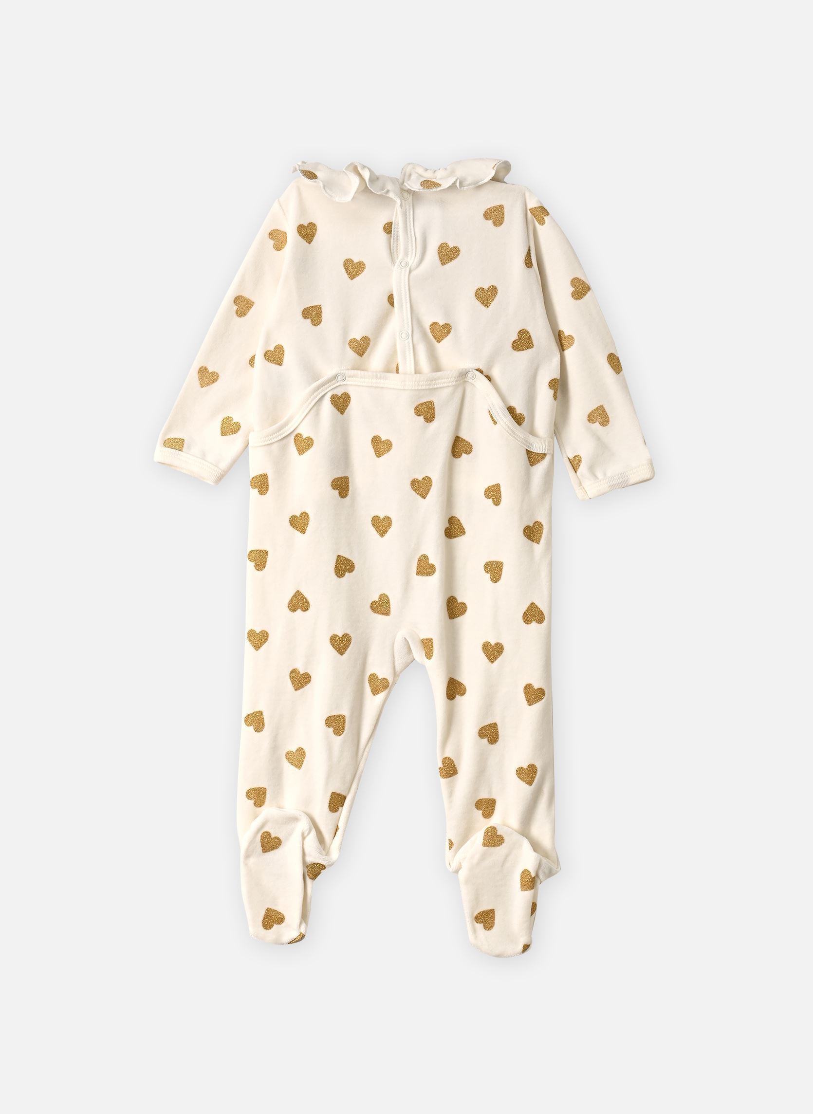 Pyjamas et Grenouillères DORS BIEN PONT DOS-A0DSA03 blanc Petit Bateau Pyjamas et Grenouillères DORS BIEN PONT DOS-A0DSA03 blanc MILK/DORE