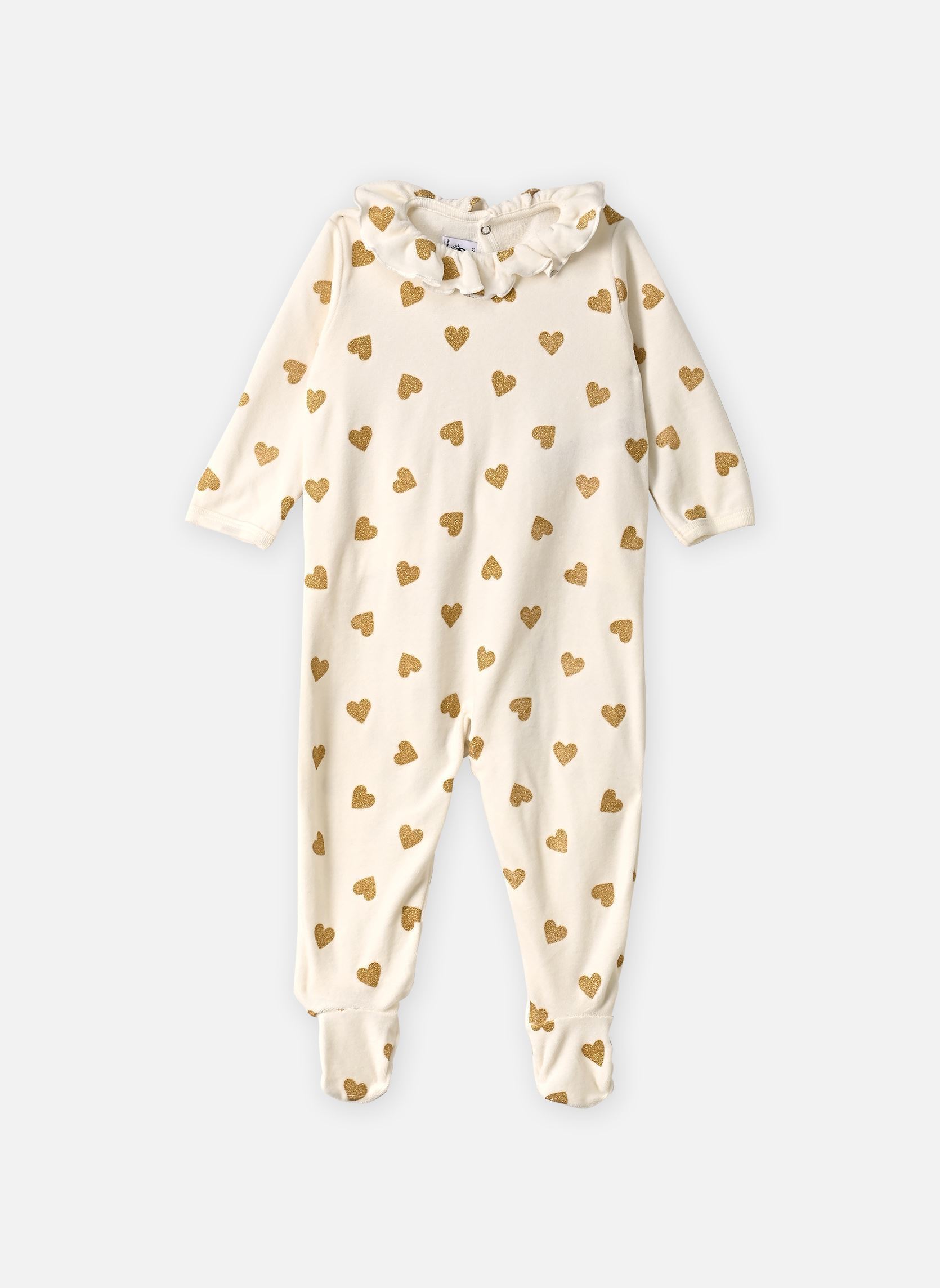 Pyjamas et Grenouillères DORS BIEN PONT DOS-A0DSA03 blanc Petit Bateau Pyjamas et Grenouillères DORS BIEN PONT DOS-A0DSA03 blanc MILK/DORE