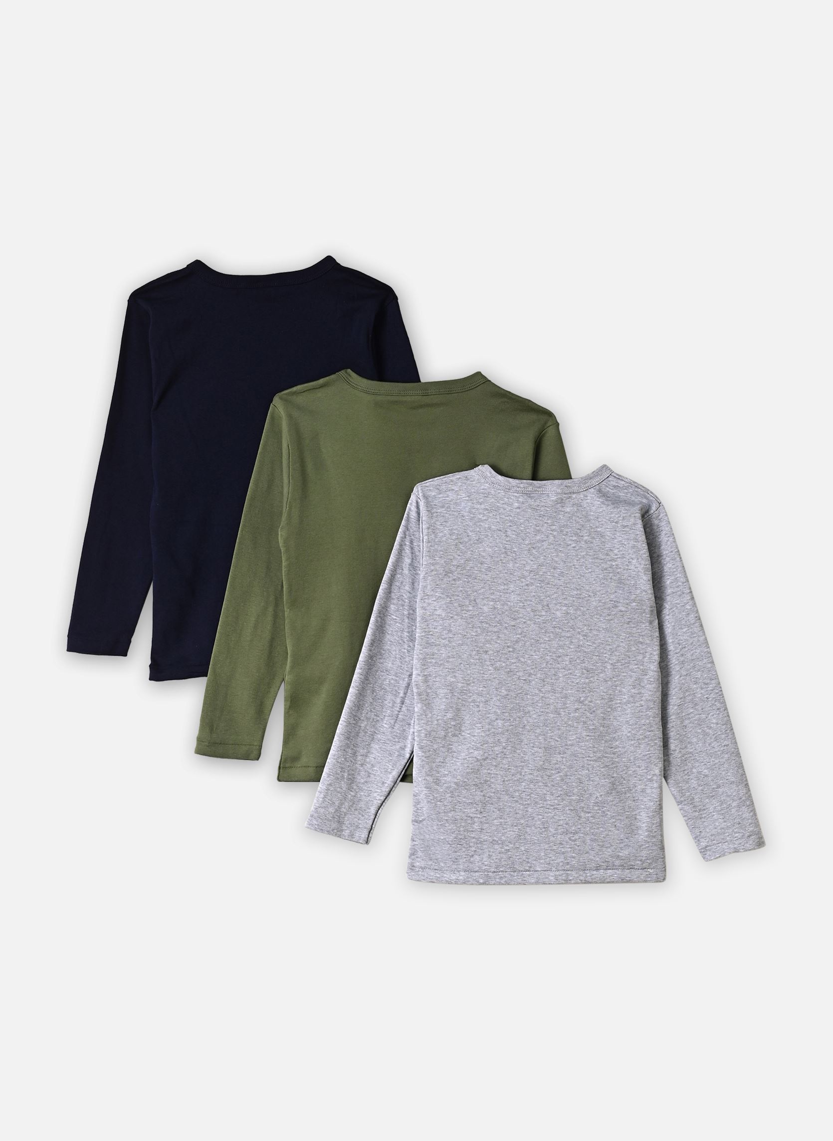 T-shirts Lot De 3 Tee Shirts ML Garçon Col Rond jongens meerkleurig Petit Bateau T-shirts Lot De 3 Tee Shirts ML Garçon Col Rond jongens meerkleurig VARIANTE 1