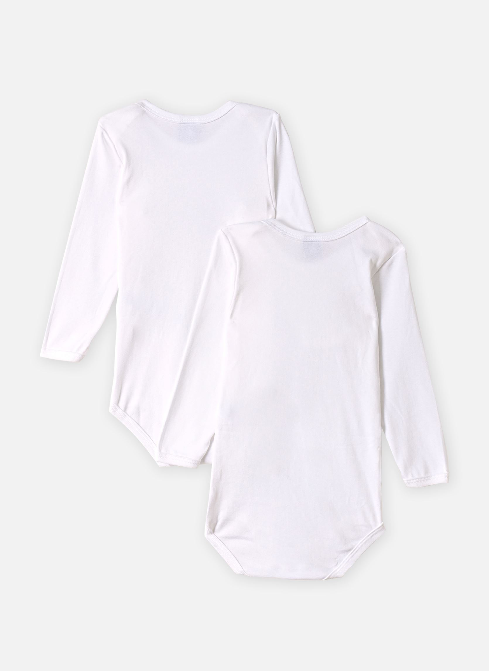 Bodies Lot de 2 Bodies Manches Longues Uni blanc Petit Bateau Bodies Lot de 2 Bodies Manches Longues Uni blanc VARIANTE 1