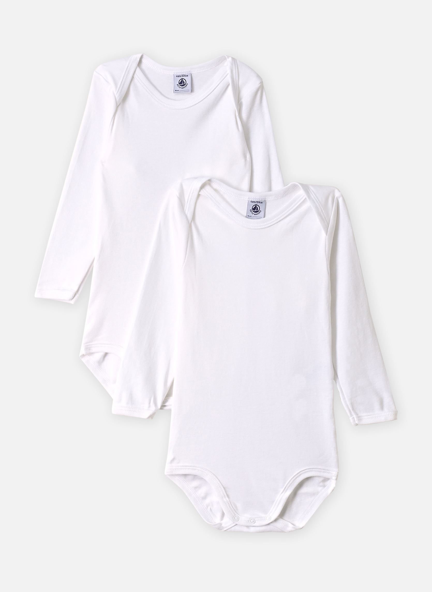 Bodies Lot de 2 Bodies Manches Longues Uni blanc Petit Bateau Bodies Lot de 2 Bodies Manches Longues Uni blanc VARIANTE 1
