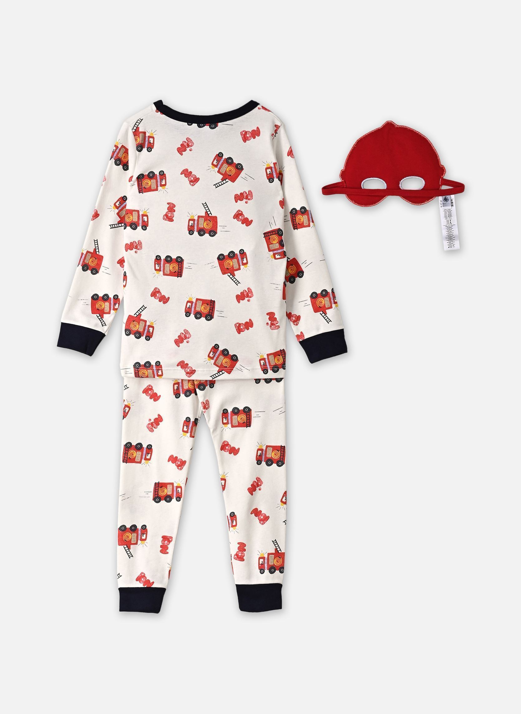 Schlafanzug-Sets PYJAMA + MASQUE jungen weiß Petit Bateau Schlafanzug-Sets PYJAMA + MASQUE jungen weiß MARSHMALLOW/MULTICO
