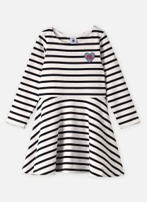 Robes ROBE ML-A0HFD02 fille blanc Petit Bateau Robes ROBE ML-A0HFD02 fille blanc MARSHMALLOW/SMOKING