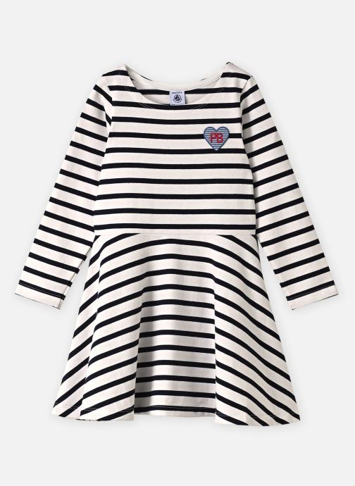 Petit Bateau Robes ROBE ML-A0HFD02 fille blanc