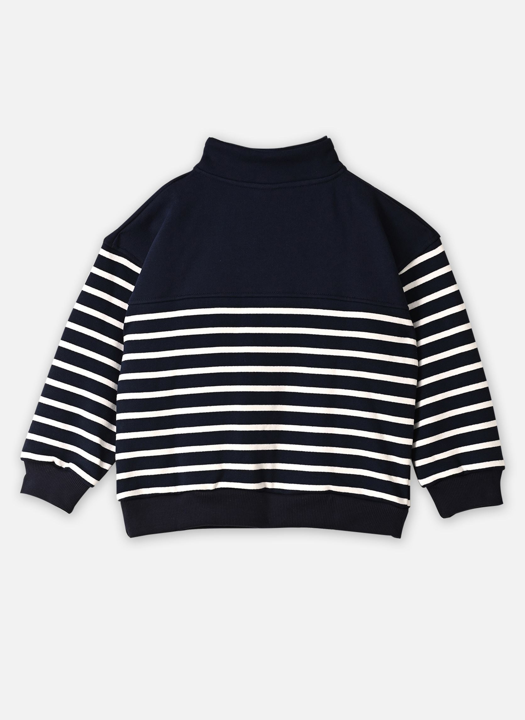 Sweatshirts mit Reißverschluss SWEATSHIRT COL ZIP-A0GKM01 jungen blau Petit Bateau Sweatshirts mit Reißverschluss SWEATSHIRT COL ZIP-A0GKM01 jungen blau SMOKING/MARSHMALLOW