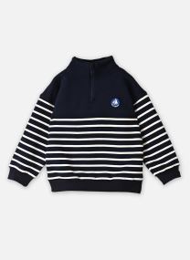 Sweatshirts mit Reißverschluss SWEATSHIRT COL ZIP-A0GKM01 jungen blau Petit Bateau Sweatshirts mit Reißverschluss SWEATSHIRT COL ZIP-A0GKM01 jungen blau SMOKING/MARSHMALLOW