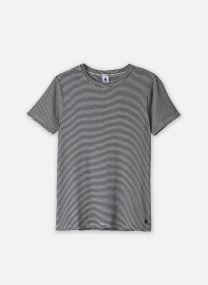 Tee-shirts T-shirt manches courtes col rond à rayur femme bleu Petit Bateau Tee-shirts T-shirt manches courtes col rond à rayur femme bleu SMOKING/MARSHMALLOW