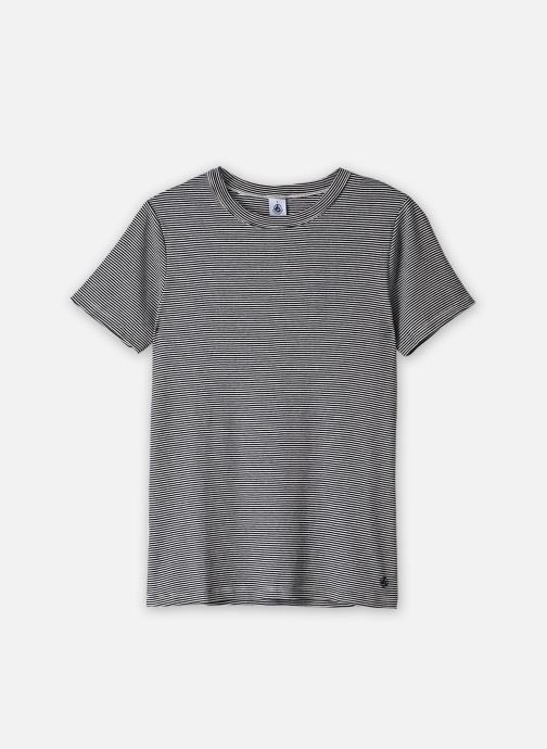 Petit Bateau Tee-shirts T-shirt manches courtes col rond à rayur femme bleu